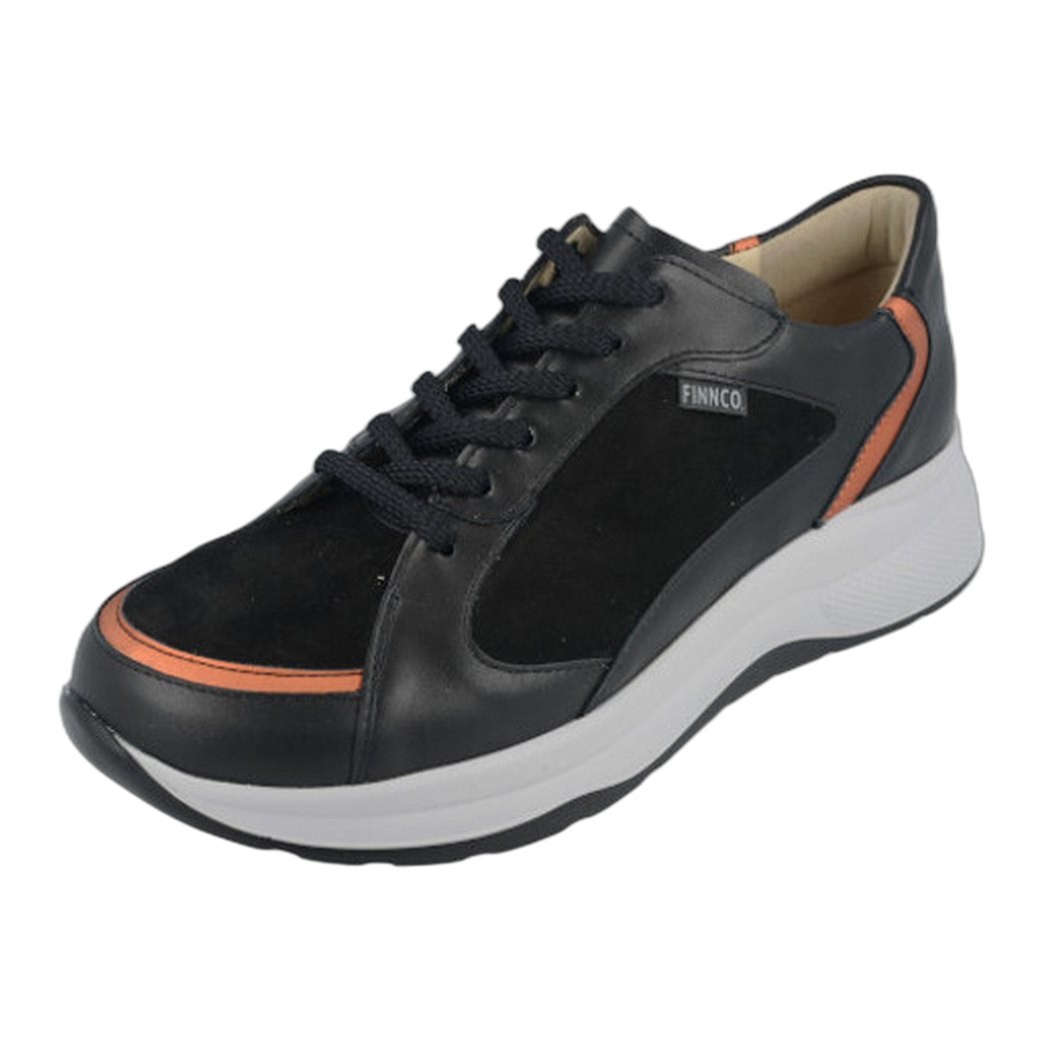 Finn Comfort - Piccadilly - Schwarz/Arancia/Schwarz Nappaseda/Diesel/Nubuk FW24 / M / M5.5/W7.5