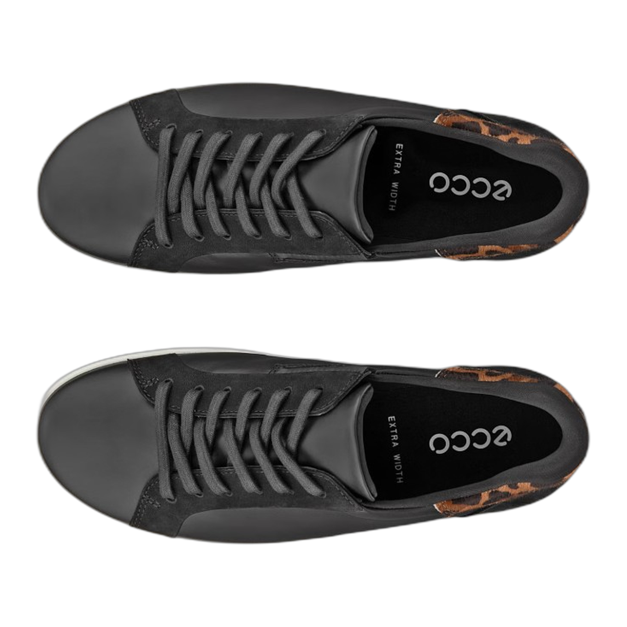 Ecco Soft 7 Easy Slip Black/Leopard - Dardano's Shoes