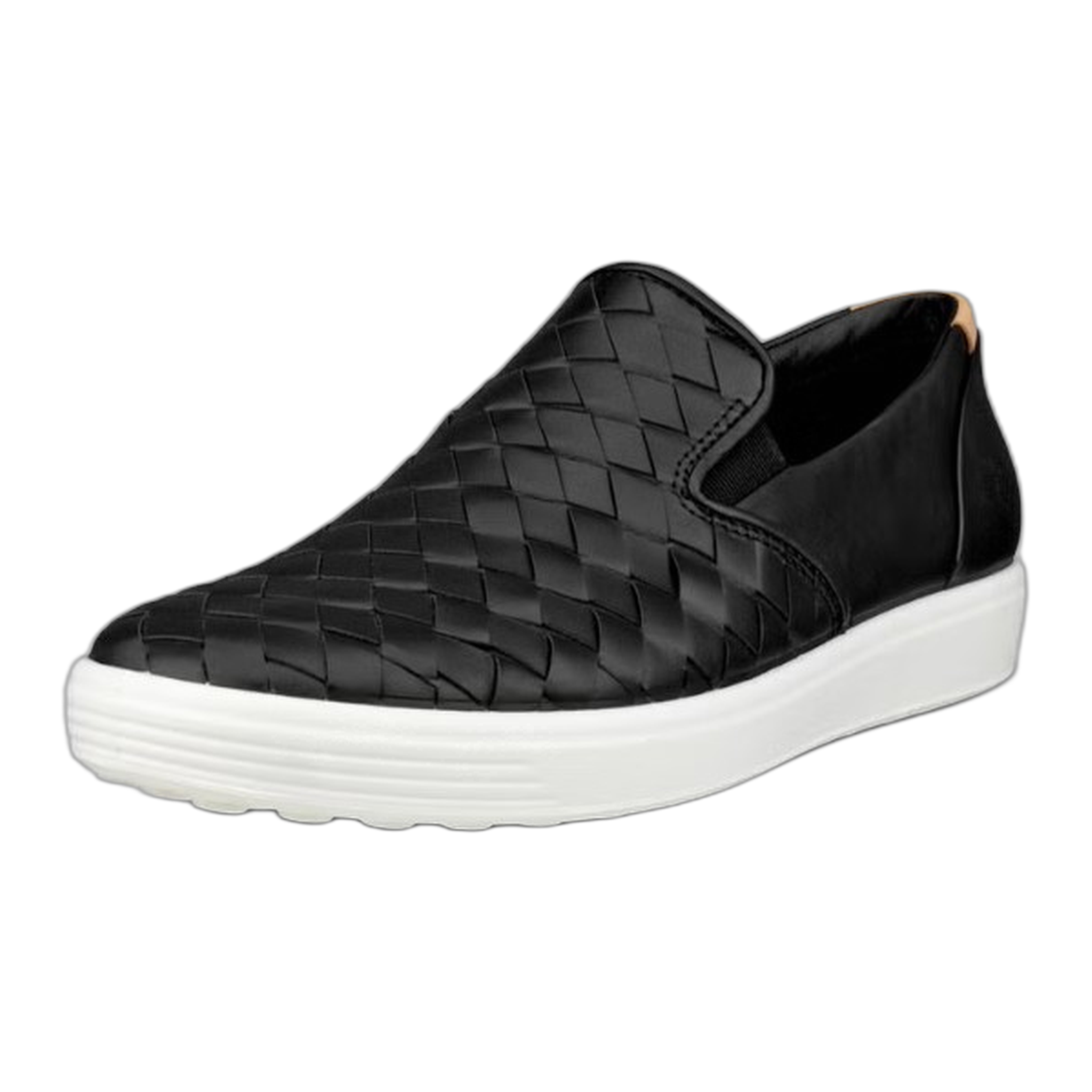 Ecco - Women's Soft 7 Woven Slip On - Black / M / 36