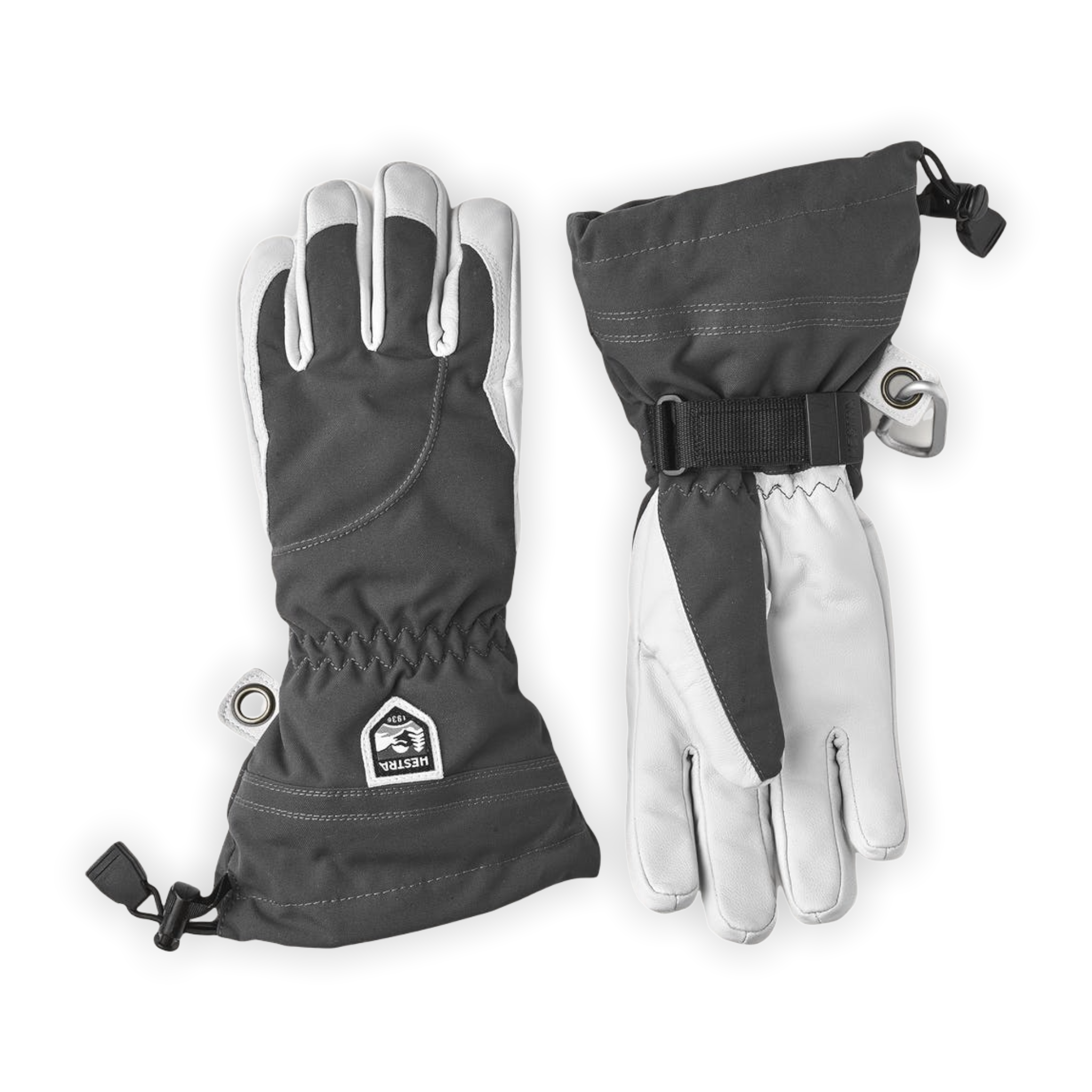 Hestra - Heli Ski Female 5-finger - Grey / Offwhite / 6