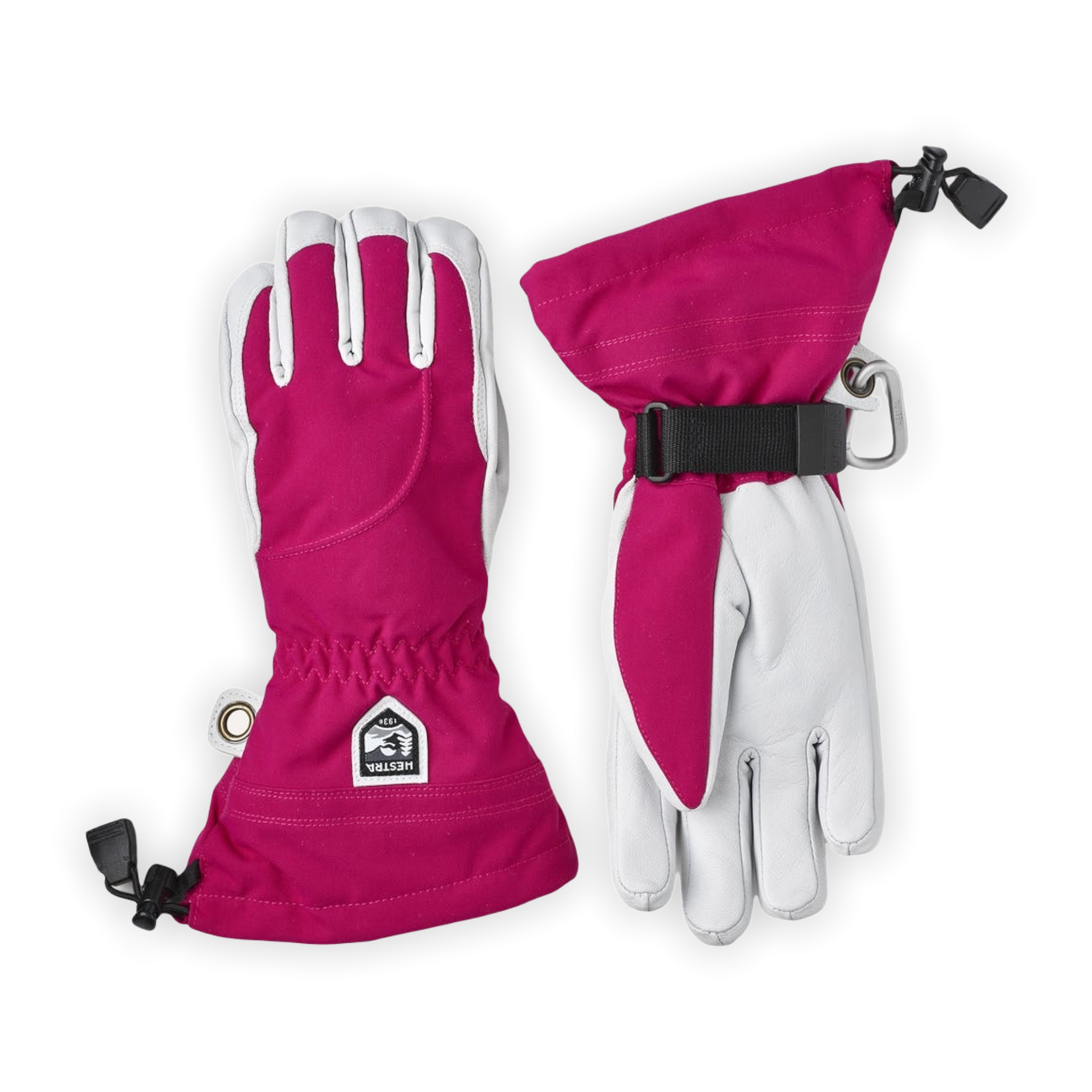Hestra - Heli Ski Female 5-finger - Fuchsia / Offwhite / 5