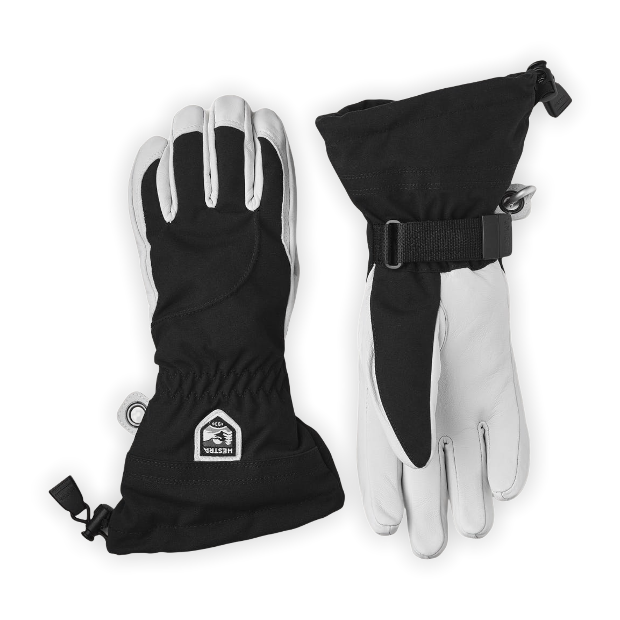 Hestra - Heli Ski Female 5-finger - Black / Offwhite / 6