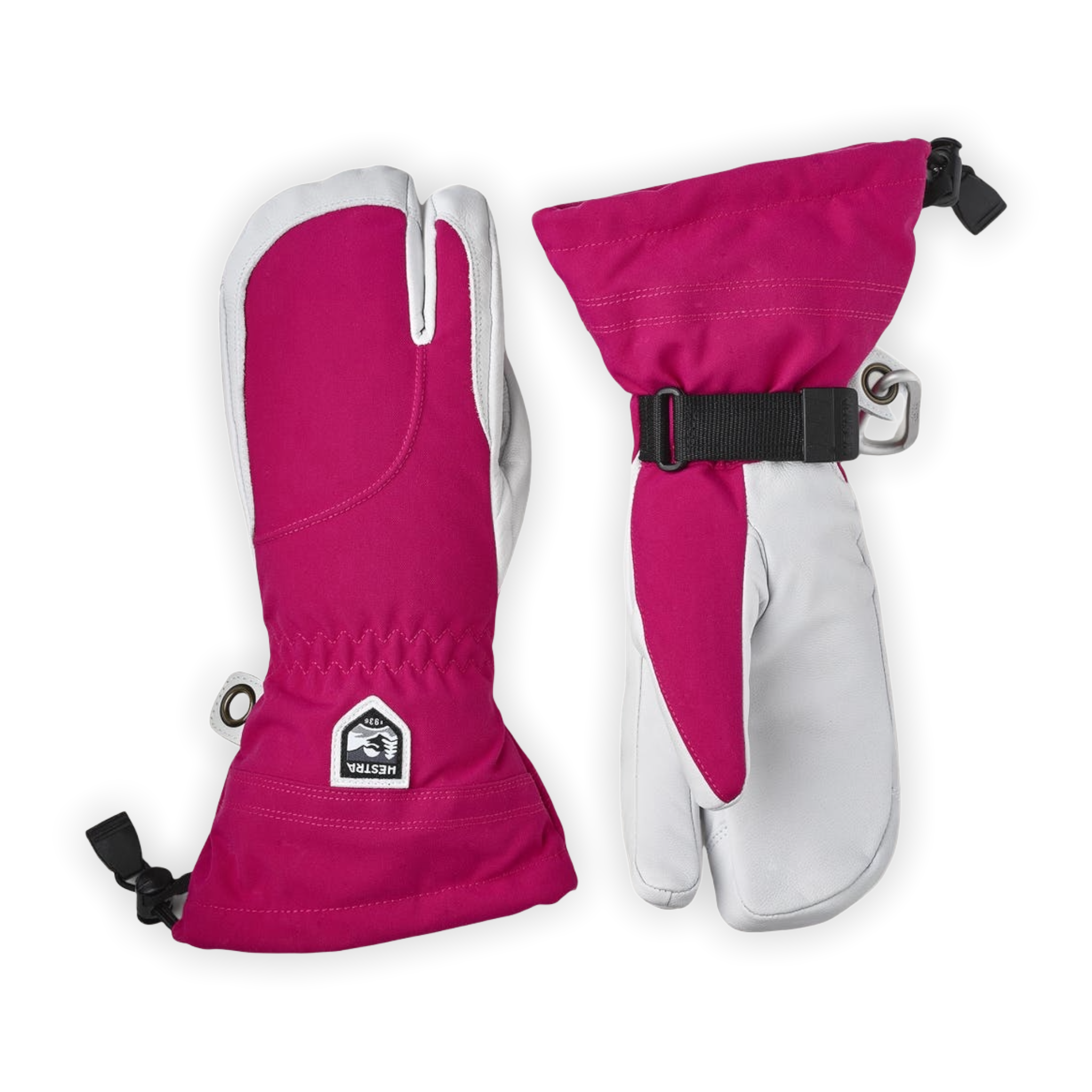 Hestra - Heli Ski Female 3-finger - Fuchsia / Offwhite / 5