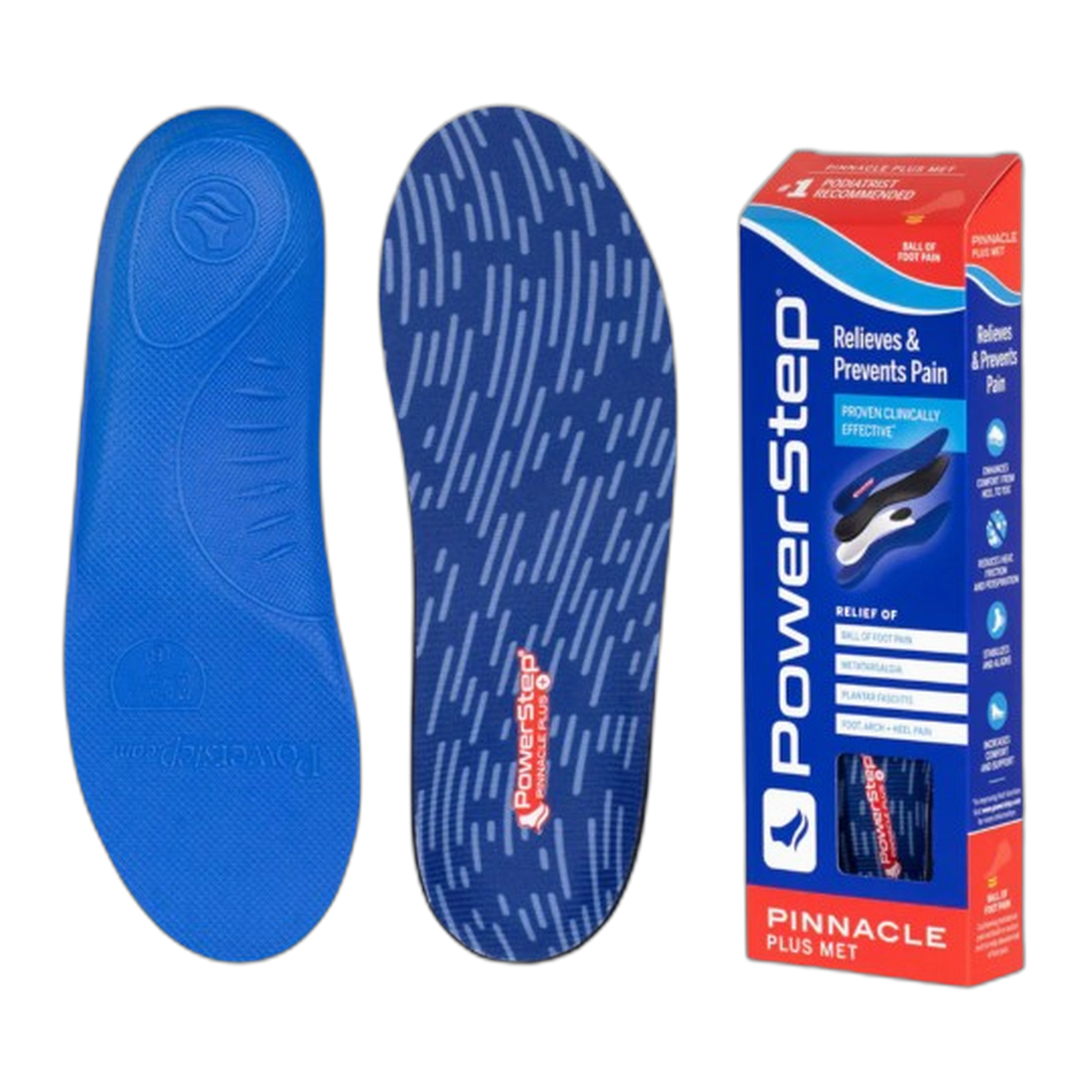 PowerStep Plus Insoles | Ball of Foot Pain Relief Orthotic, Metatarsalgia