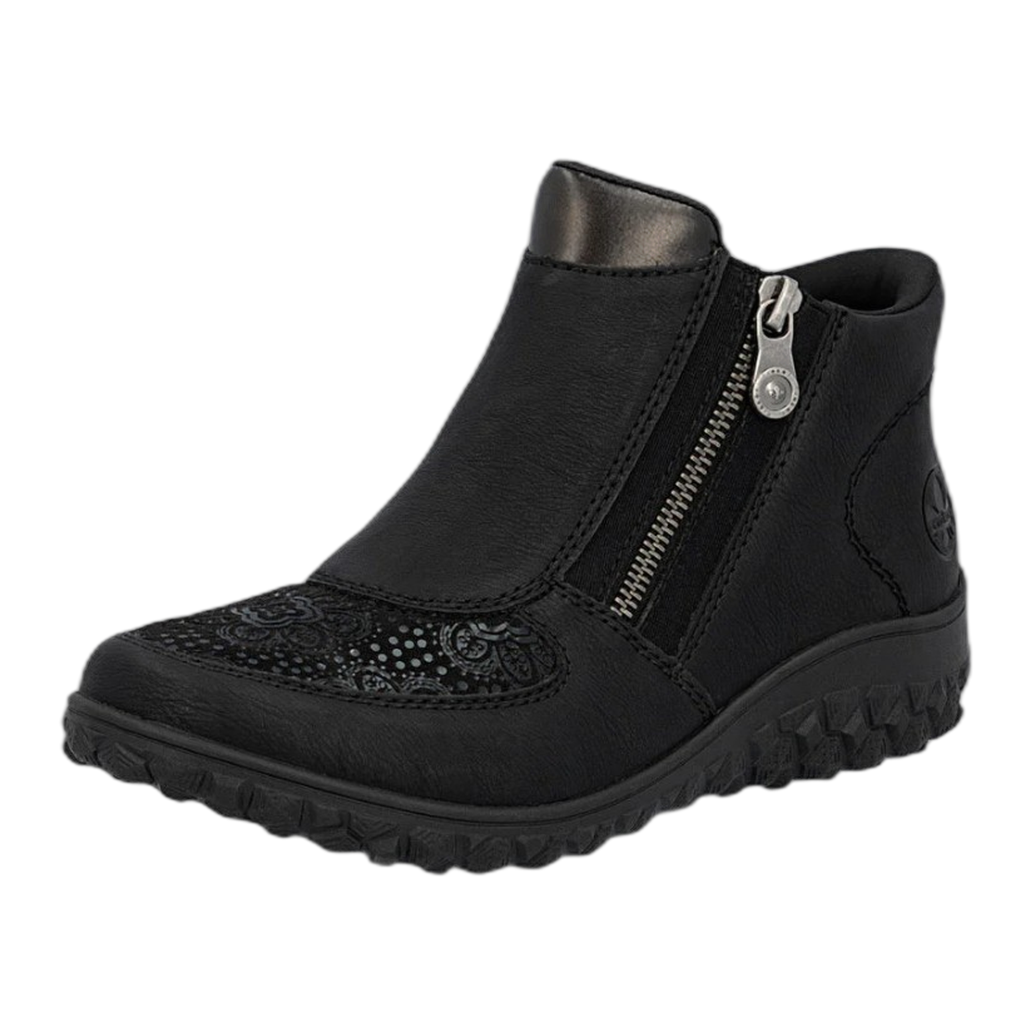 Rieker - 59558 Bronia - Schwarz/Black Flower / M / 37