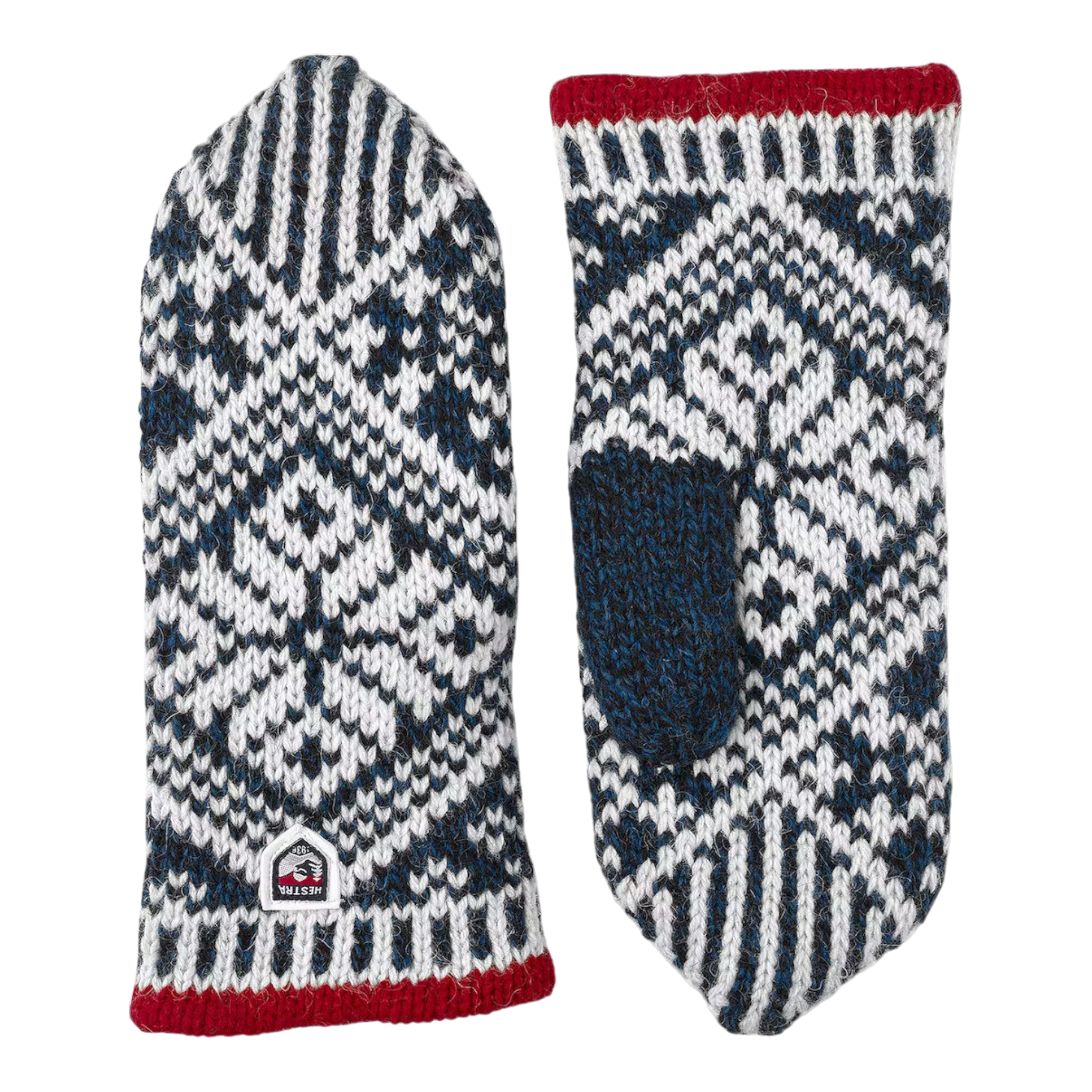 Hestra - Nordic Wool Mitt - Medium Blue/Off White / 6