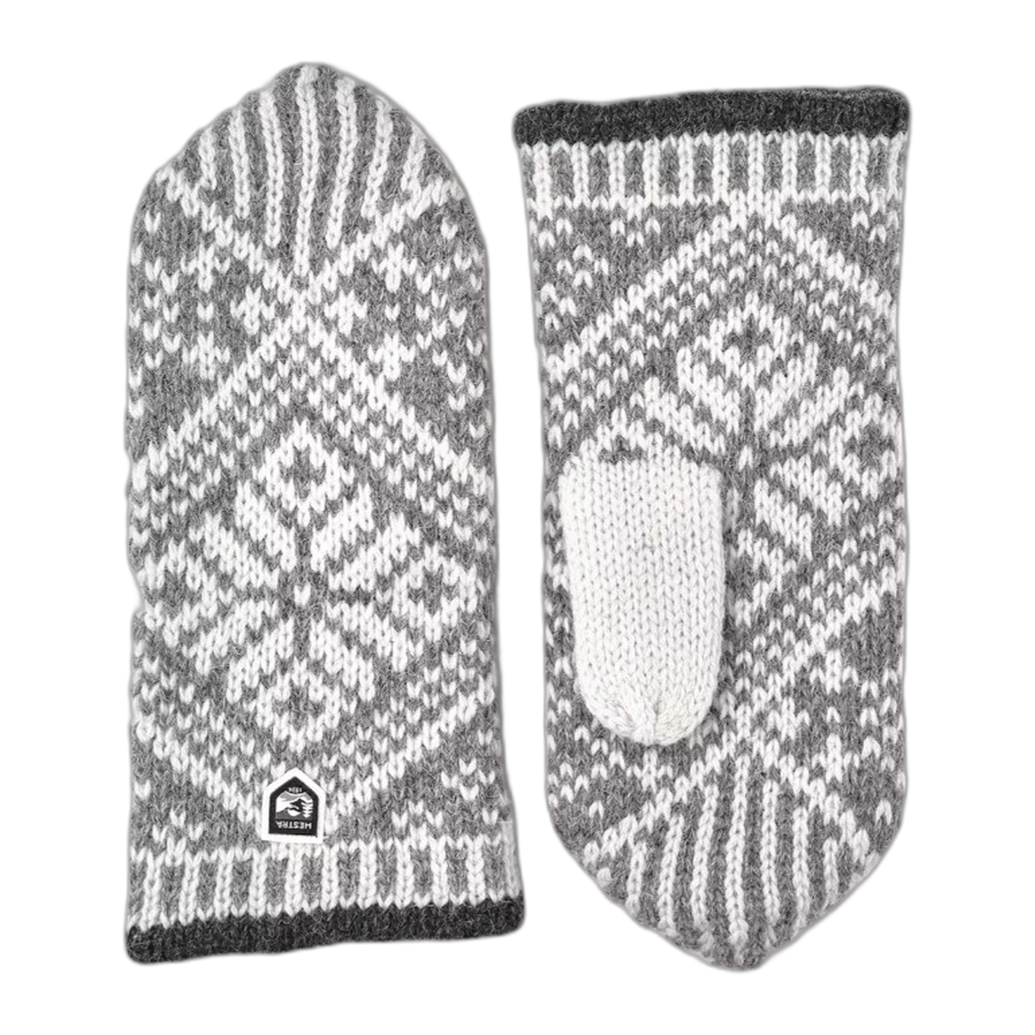 Hestra - Nordic Wool Mitt - Grey/White / 6