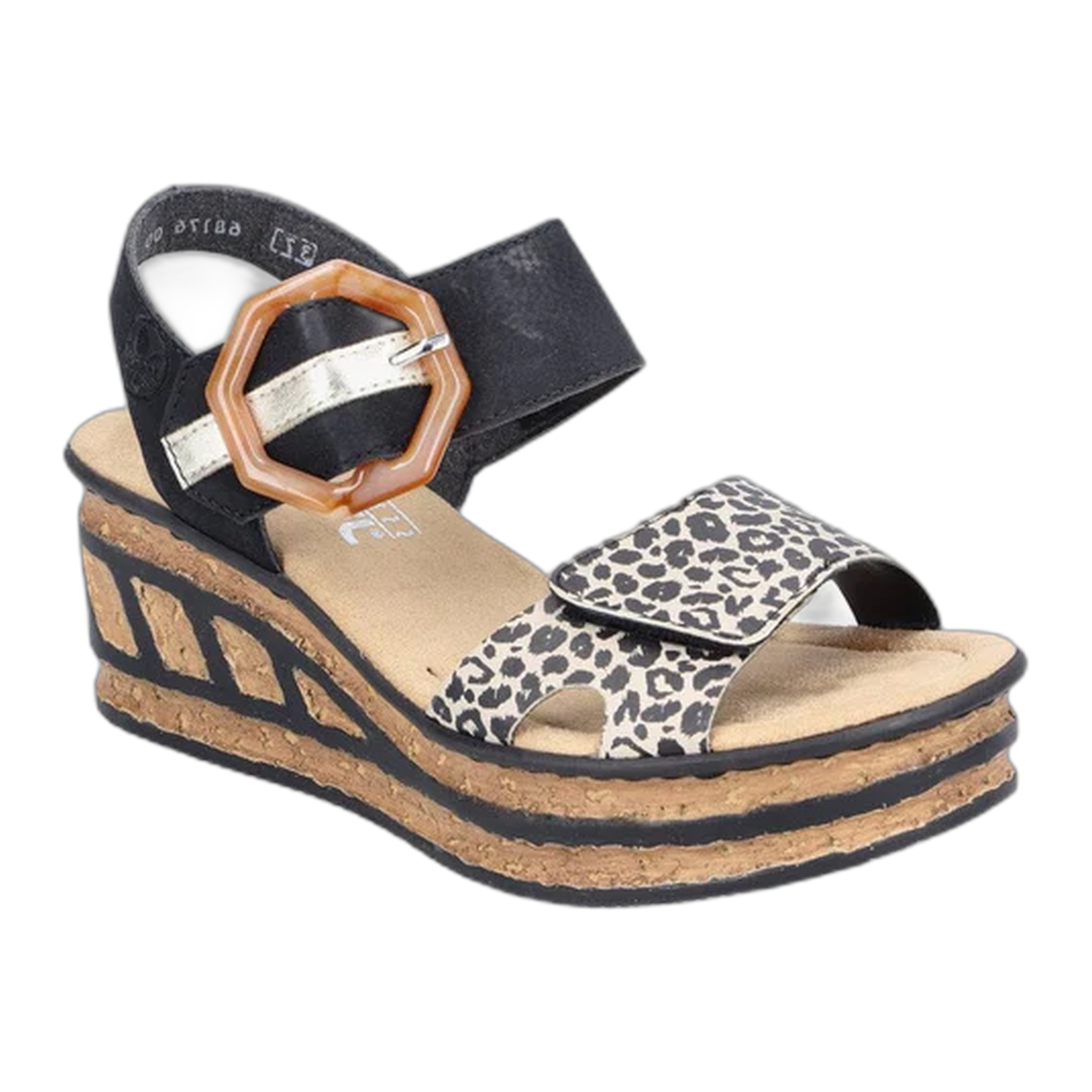 Rieker - 68176 Rose - Ginger/Schwarz / M / 38