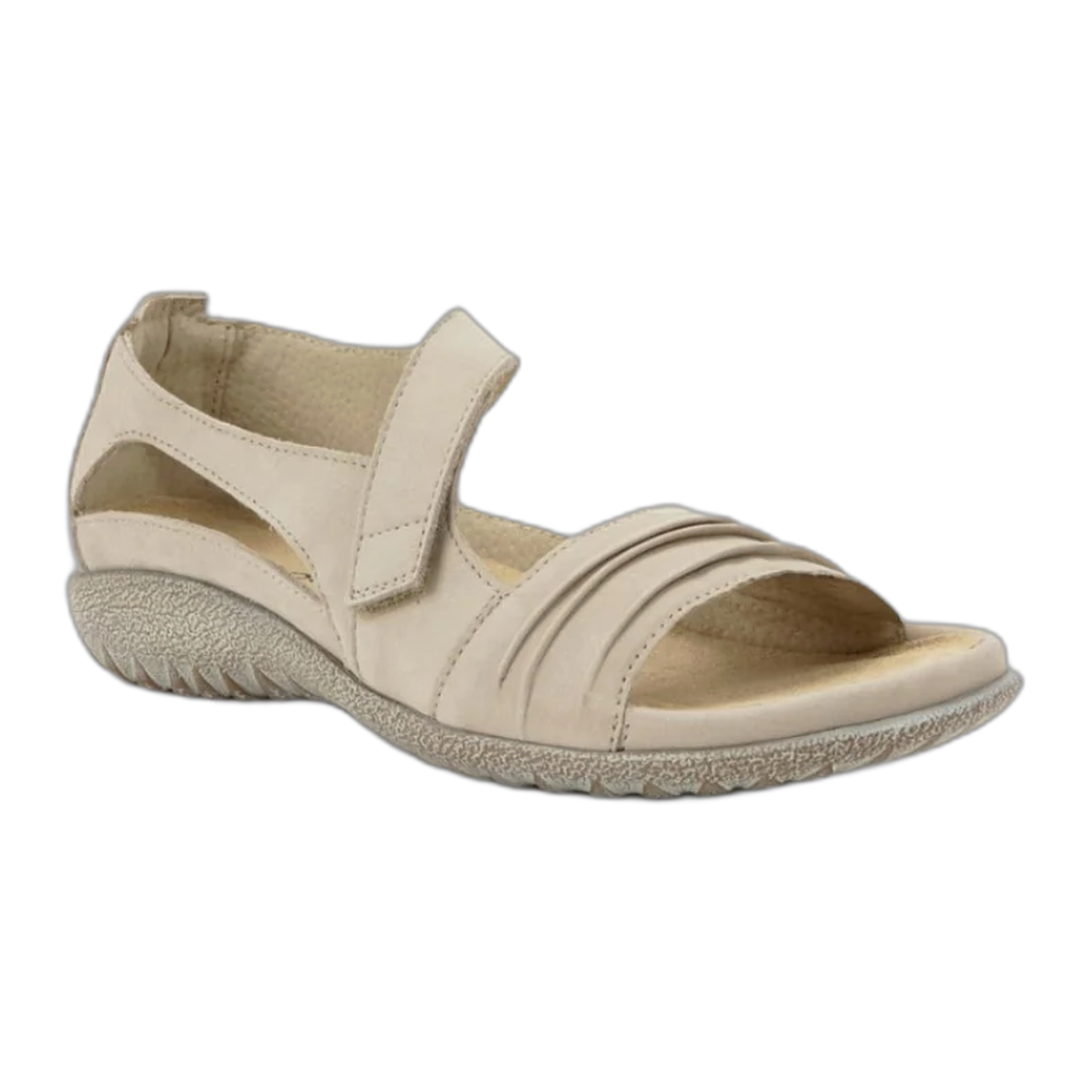 Naot - Papaki - Beige Nubuck/Ivory Crinkle Patent Leather / M / 35