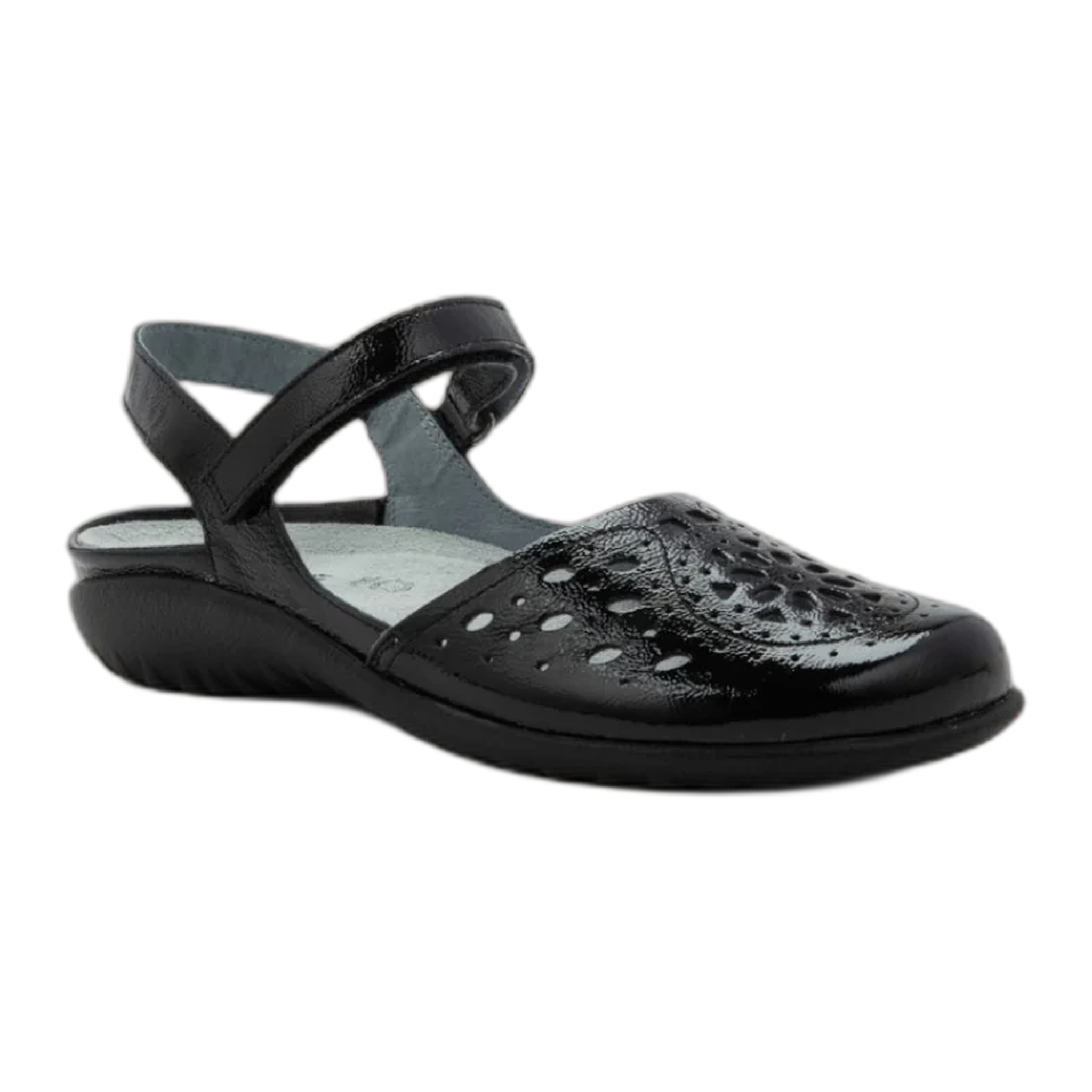 Naot - Arataki - Black Crinkle Patent Leather / M / 36