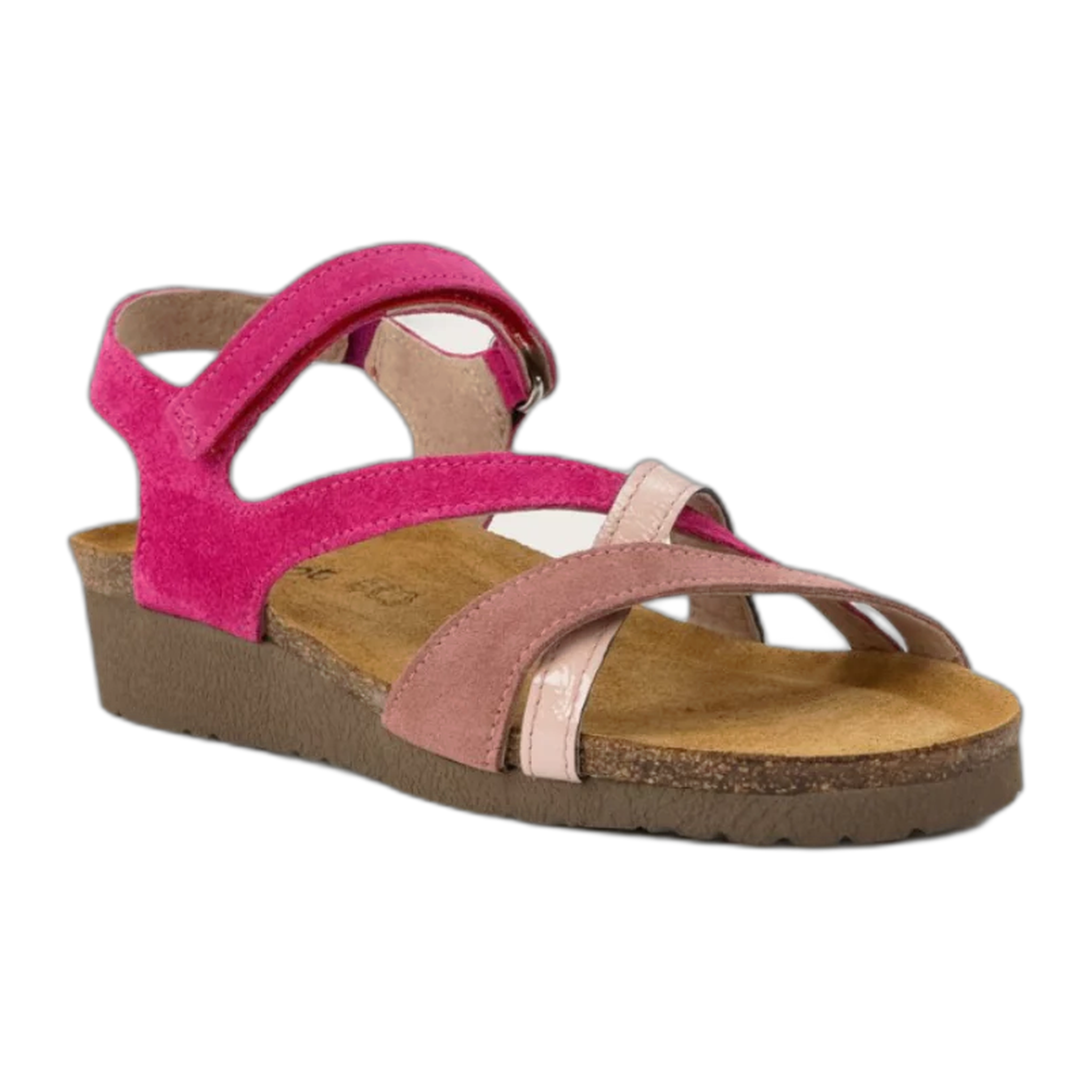 Naot - Sophia - Fuchsia Suede/Rose Suede/Porcelain Patent Leather / M / 35