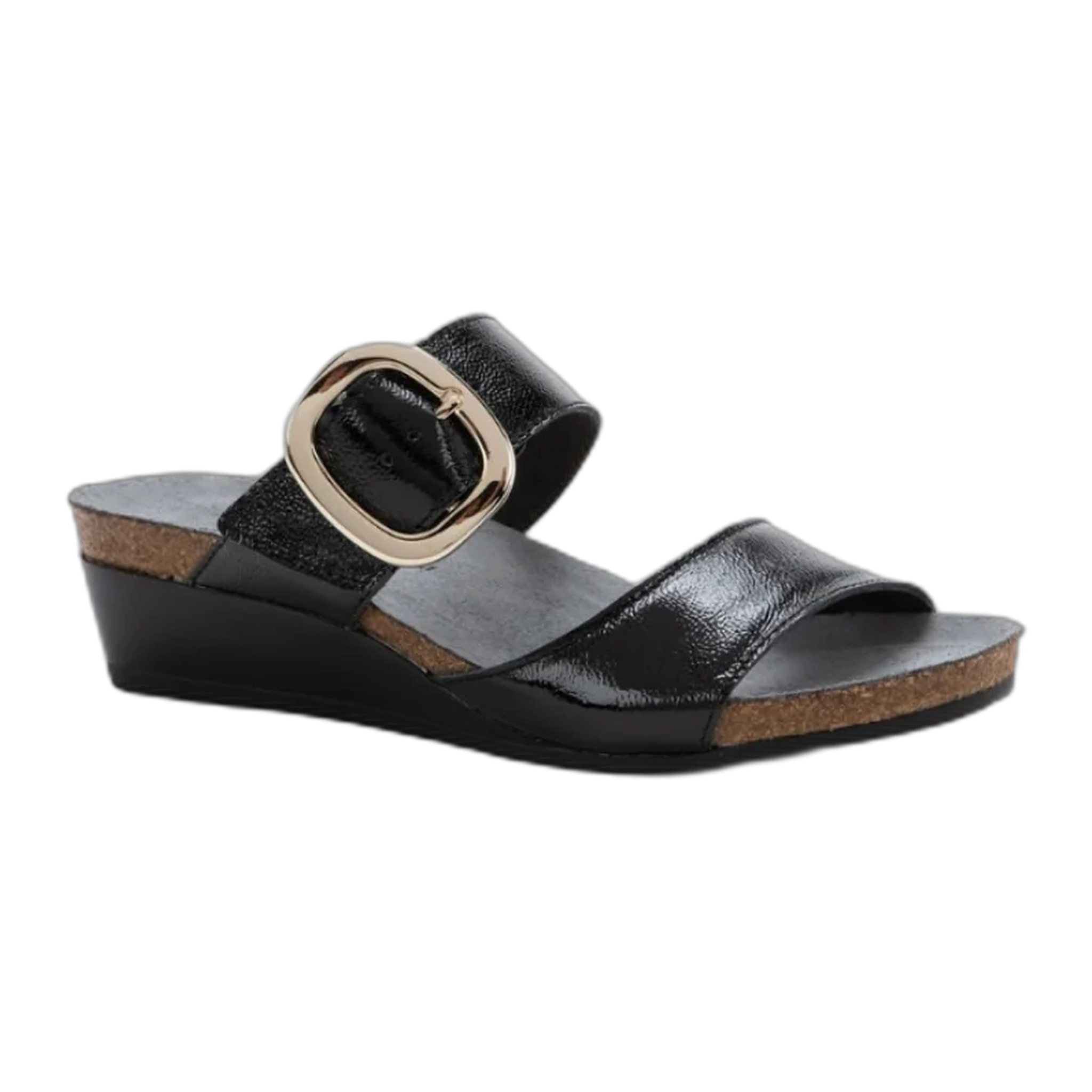 Naot - Magic - Black Crinkle Patent Leather / M / 36