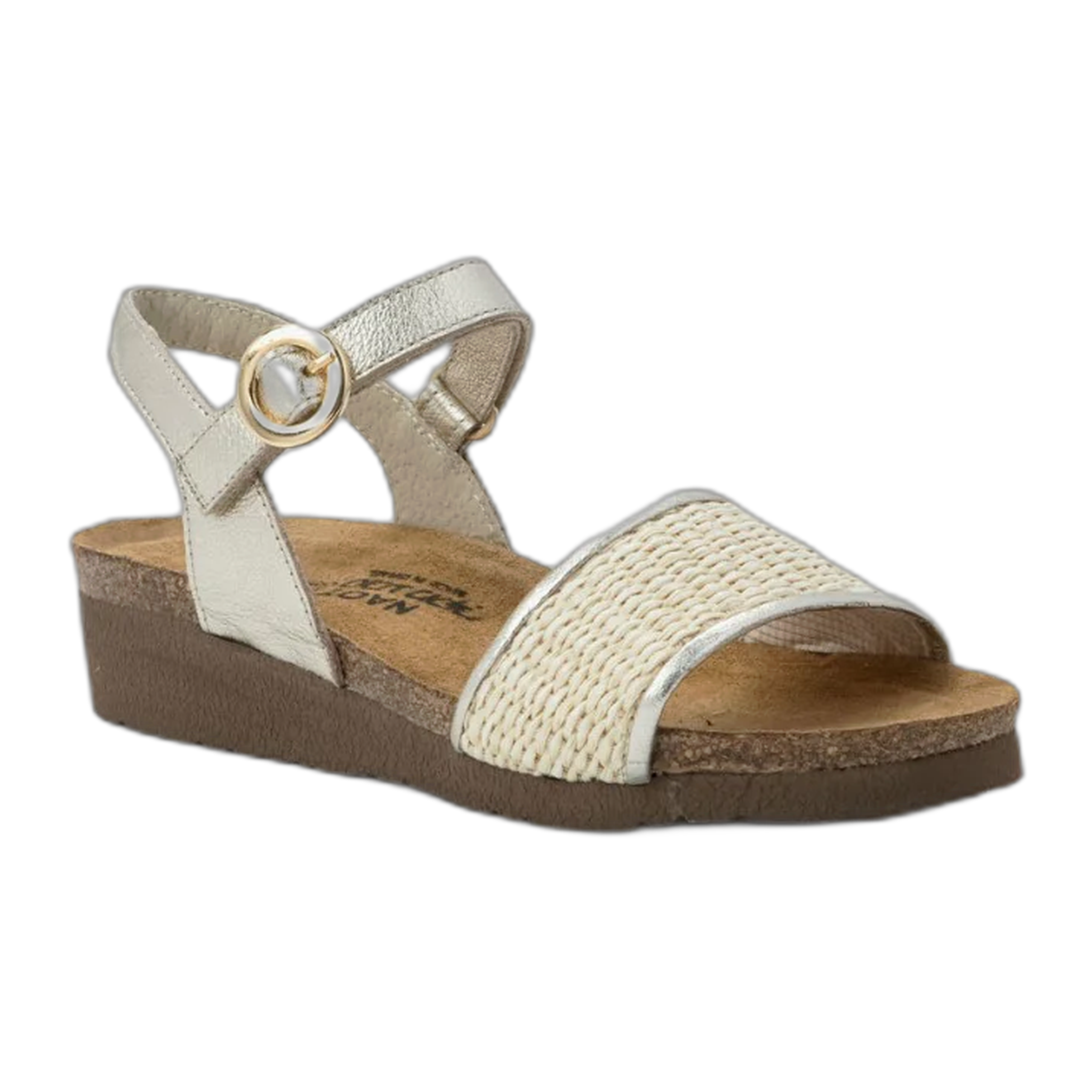 Naot - Cecile - Radiant Gold Leather/Blonde Raffia / M / 35