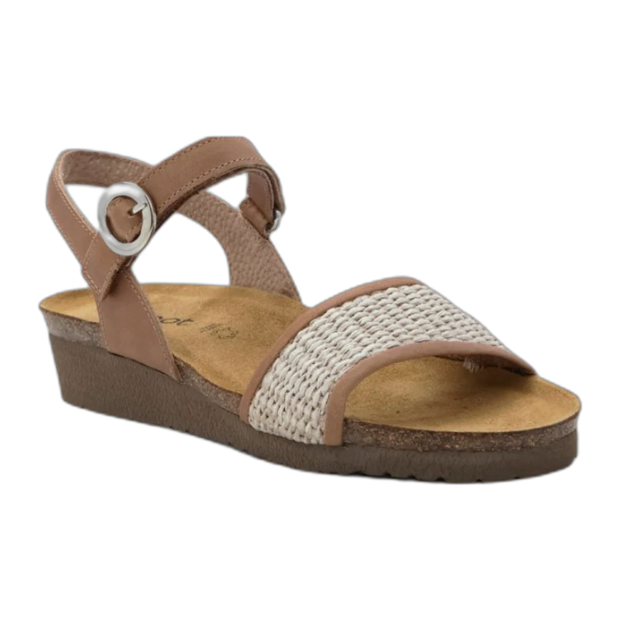 Naot - Cecile - Latte Brown Leather/Sand Raffia / M / 35