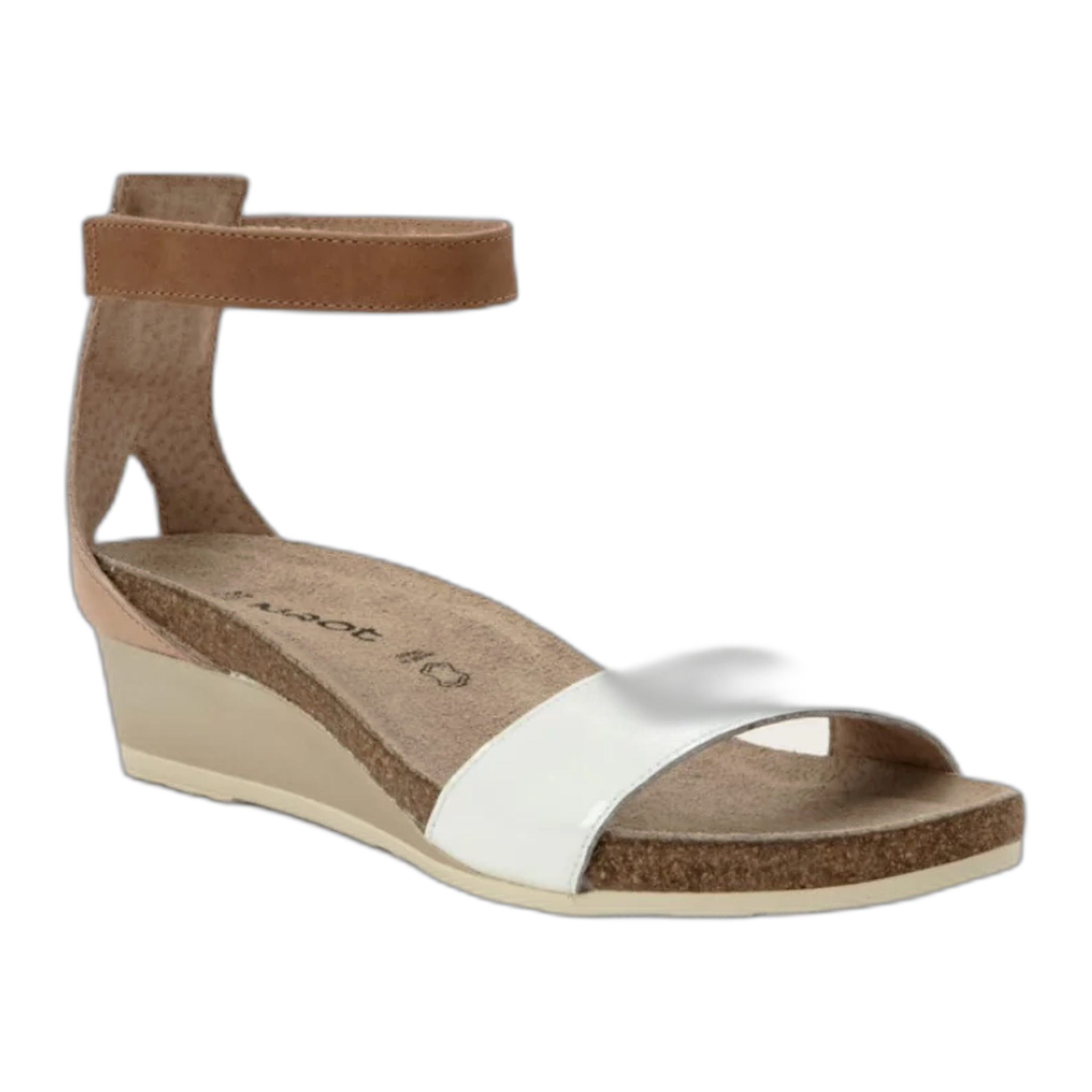 Naot - Pixie - Porcelain Patent Leather/Ivory Leather/Latte Brown Leather / M / 35