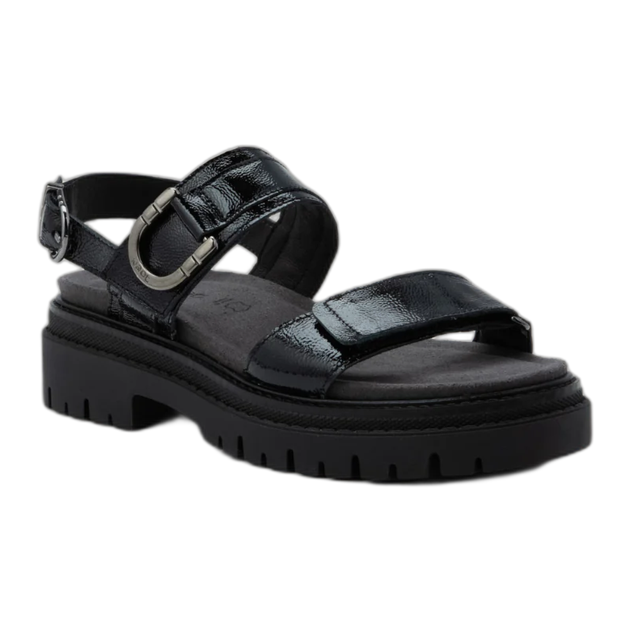 Naot - Trinity - Black Crinkle Patent Leather / M / 35