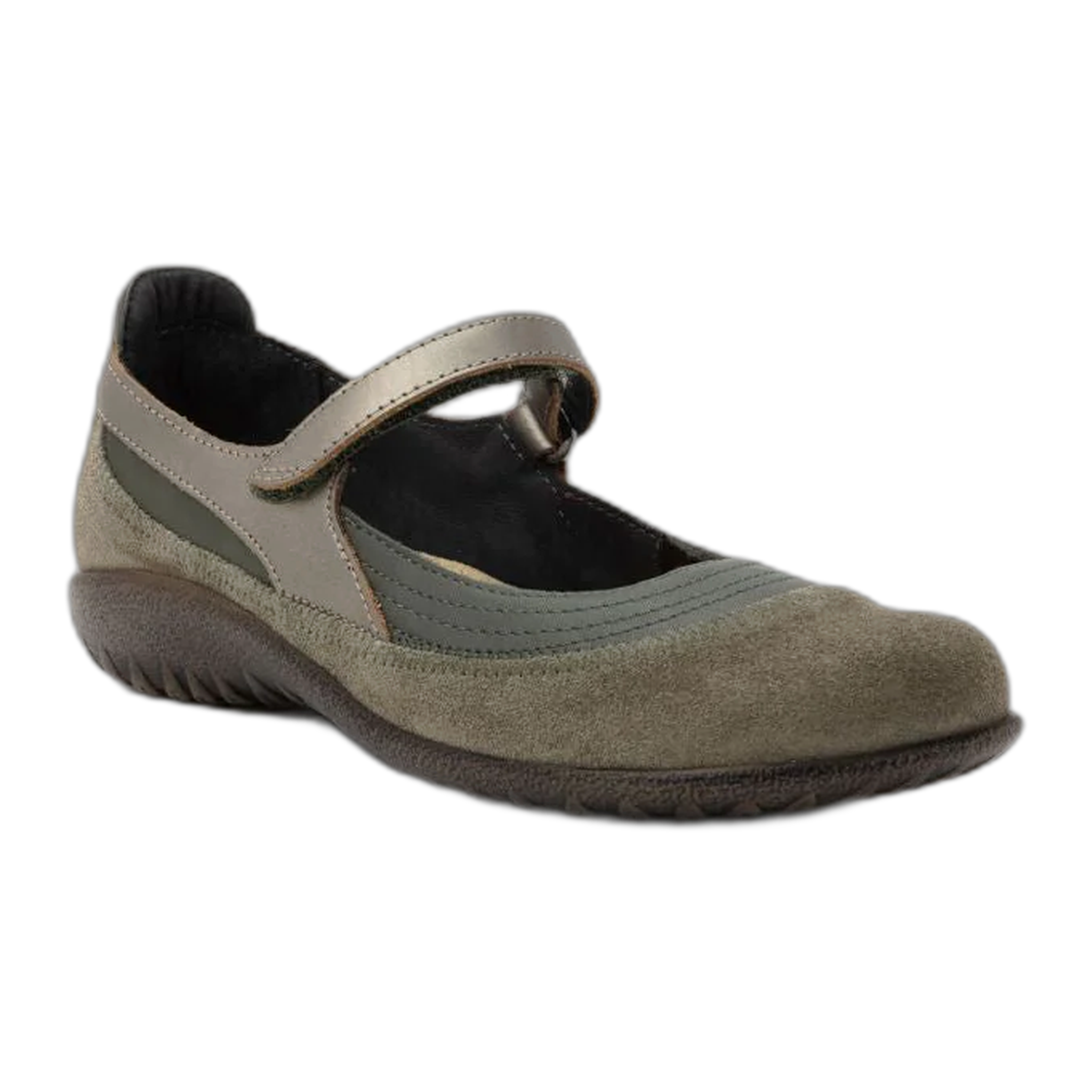 Naot - Kirei - Soft Green Leather/Hunter Green Suede/Pewter Leather / M / 35