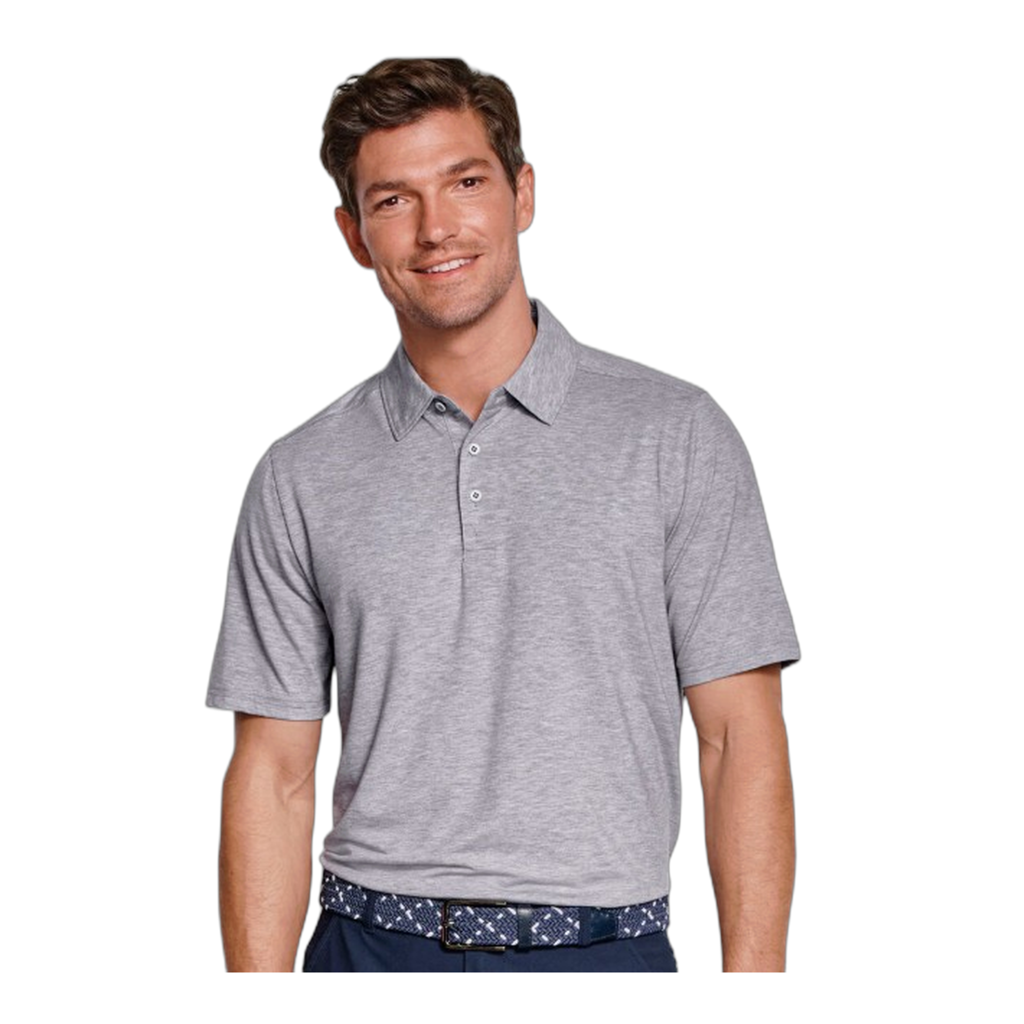 Johnston & Murphy - XC+™ Apex Performance Polo - Gray Heather / M