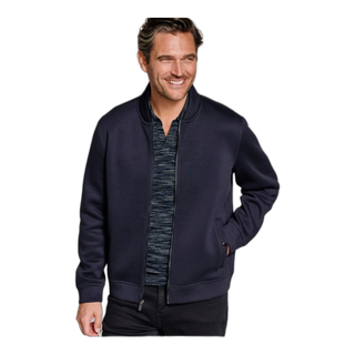 Knit Bomber Jacket - Navy / L