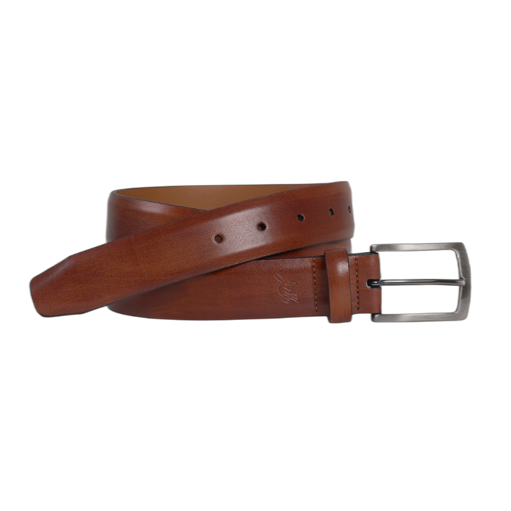 J&M Collection - Ellsworth Burnished Belt - Brown / 38