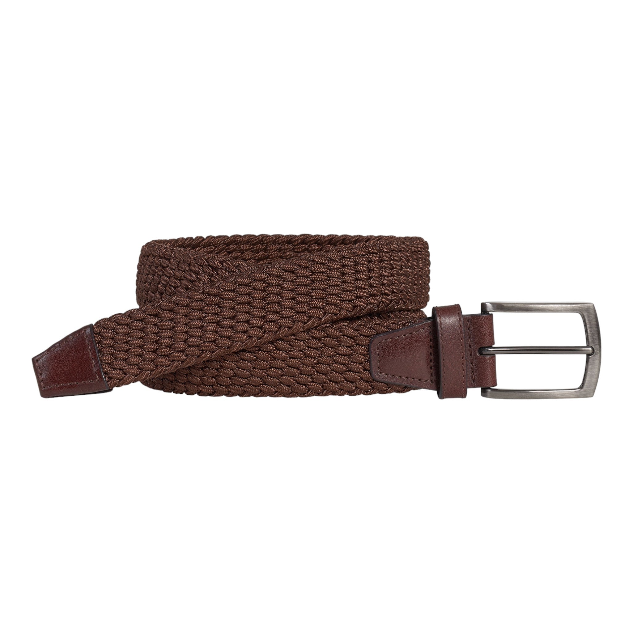 Johnston & Murphy - Amherst Knit Belt - Brown / 34