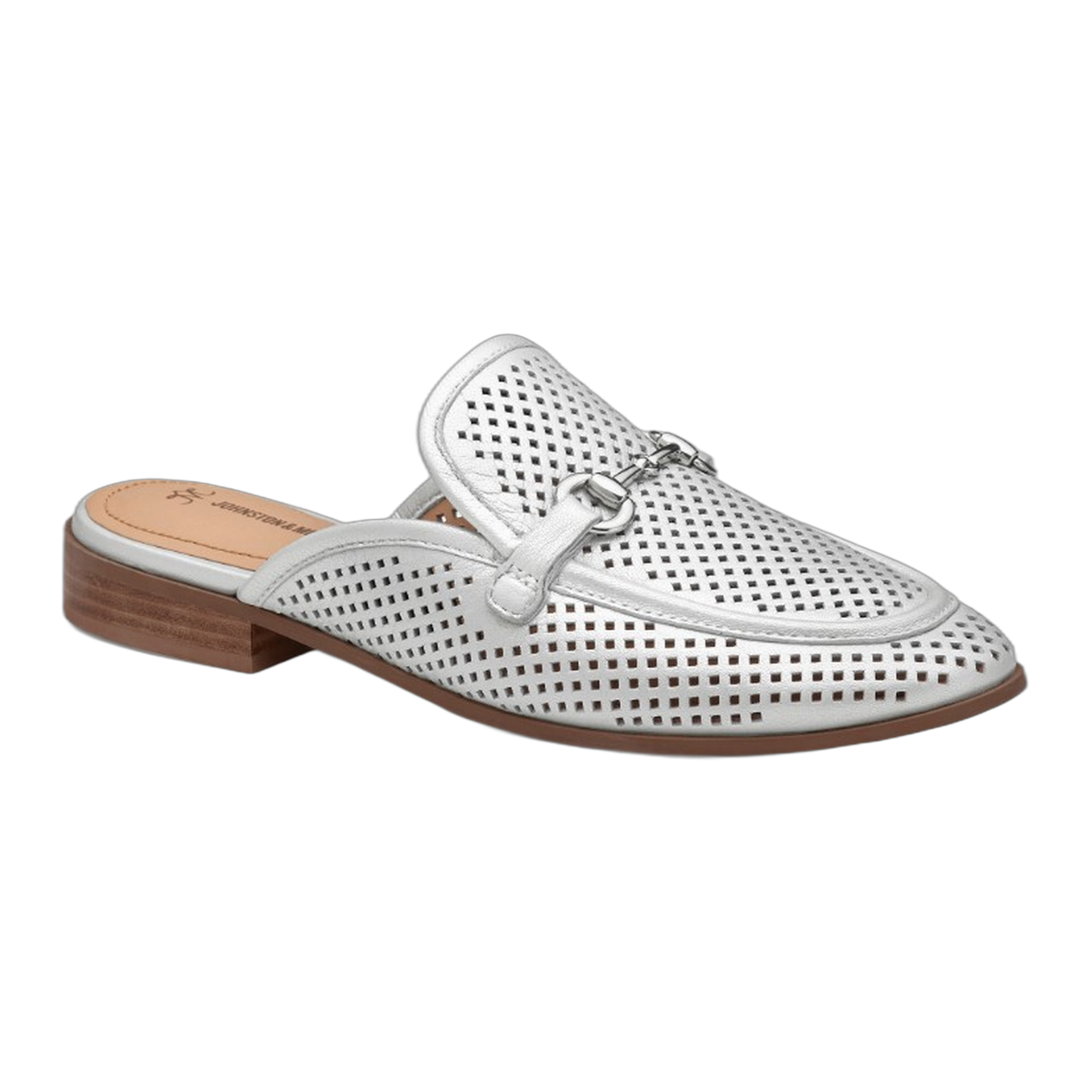 Johnston & Murphy - Ali Perfed Bit Mule - White Pearlized / M / 7