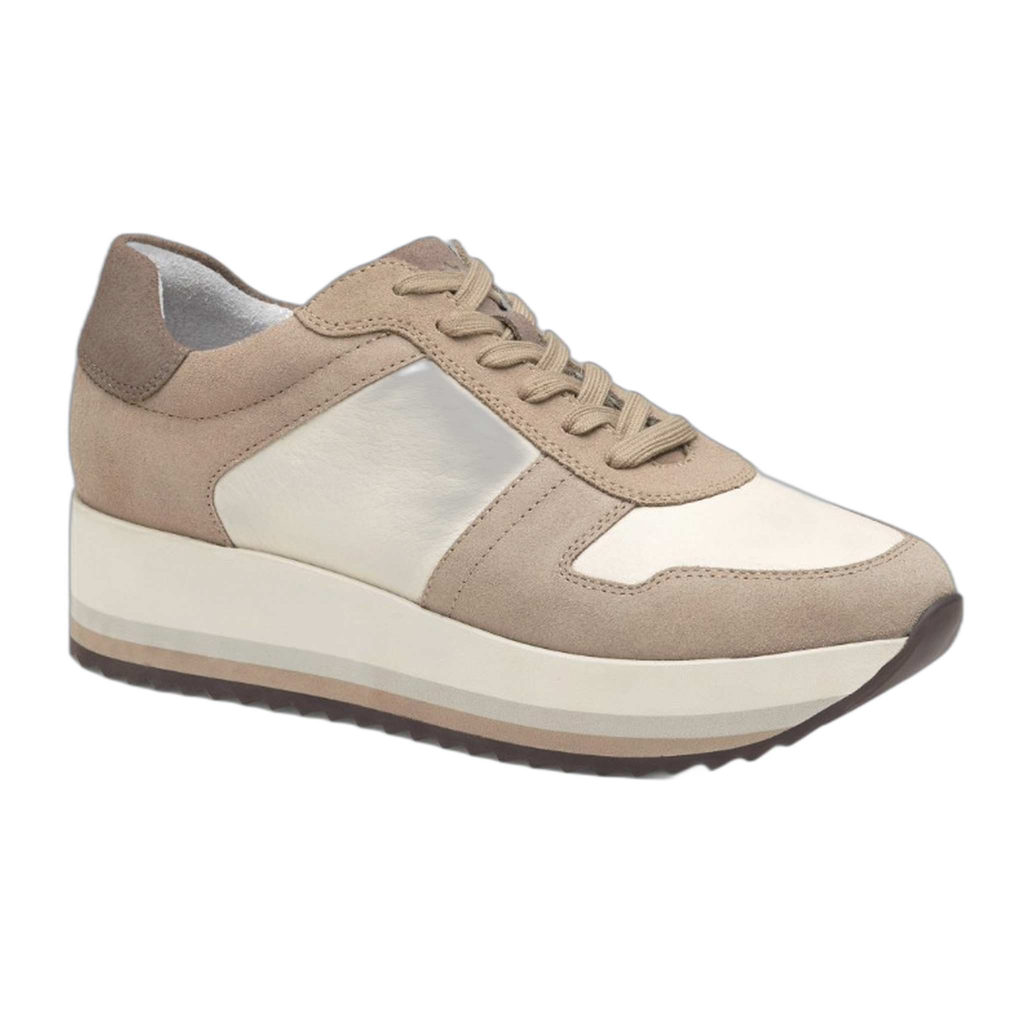 Johnston & Murphy - Gracie Colorblock Lace-Up - Taupe/Cotton / M / 9