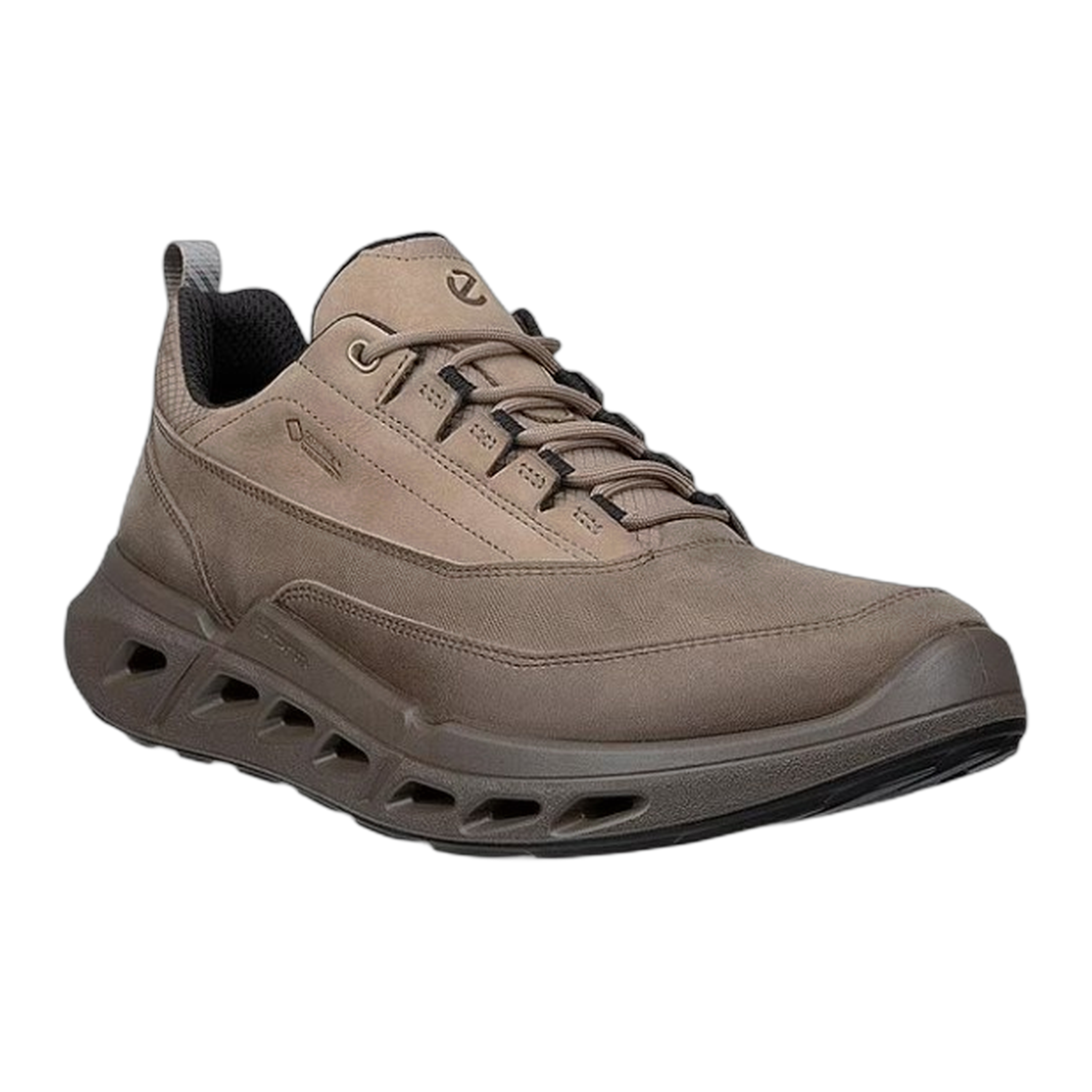 Ecco - Men's BIOM 720 Low GTX Leather Sneakers - Dark Clay/Taupe / M / 41