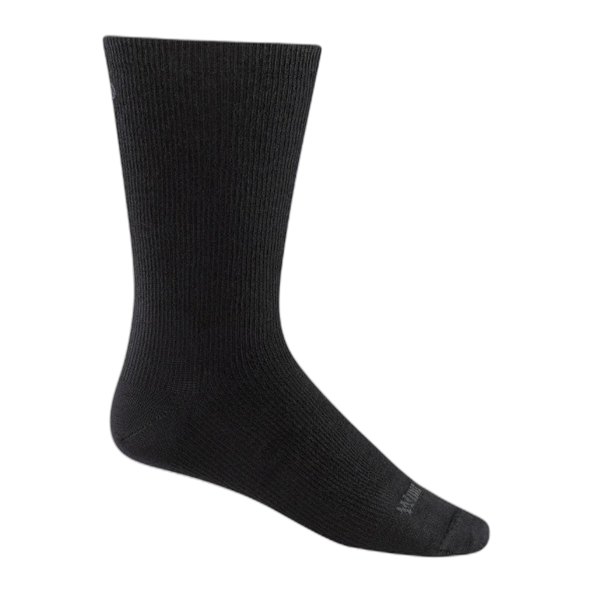 Wide Open - Men's Solid Lightweight Crew Socks - Black / M