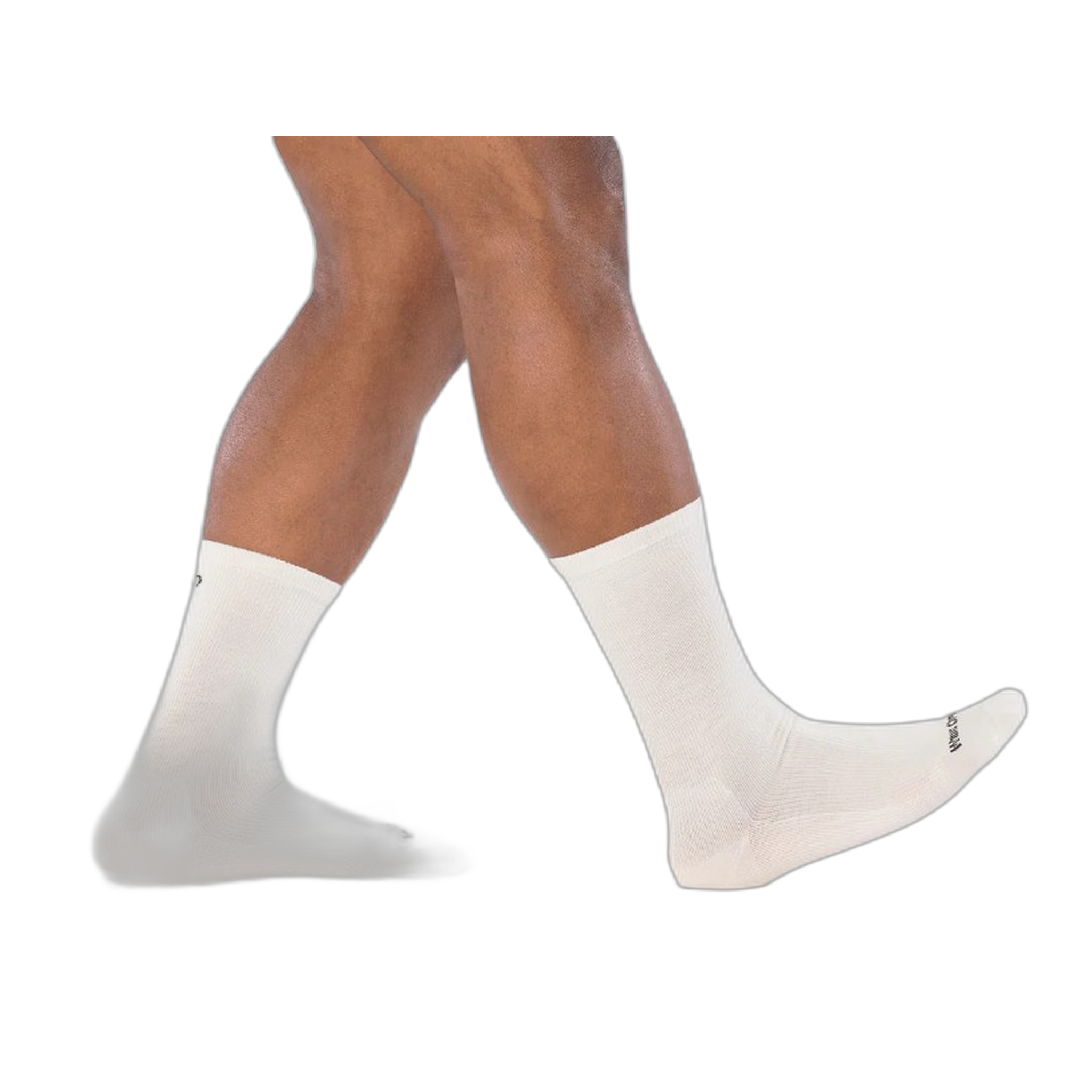 Wide Open - Men's Solid Lightweight Crew Socks - White / L