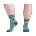 Women's Multi Stripe Cushioned Micro Crew Socks