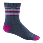 Women's Multi Stripe Cushioned Micro Crew Socks