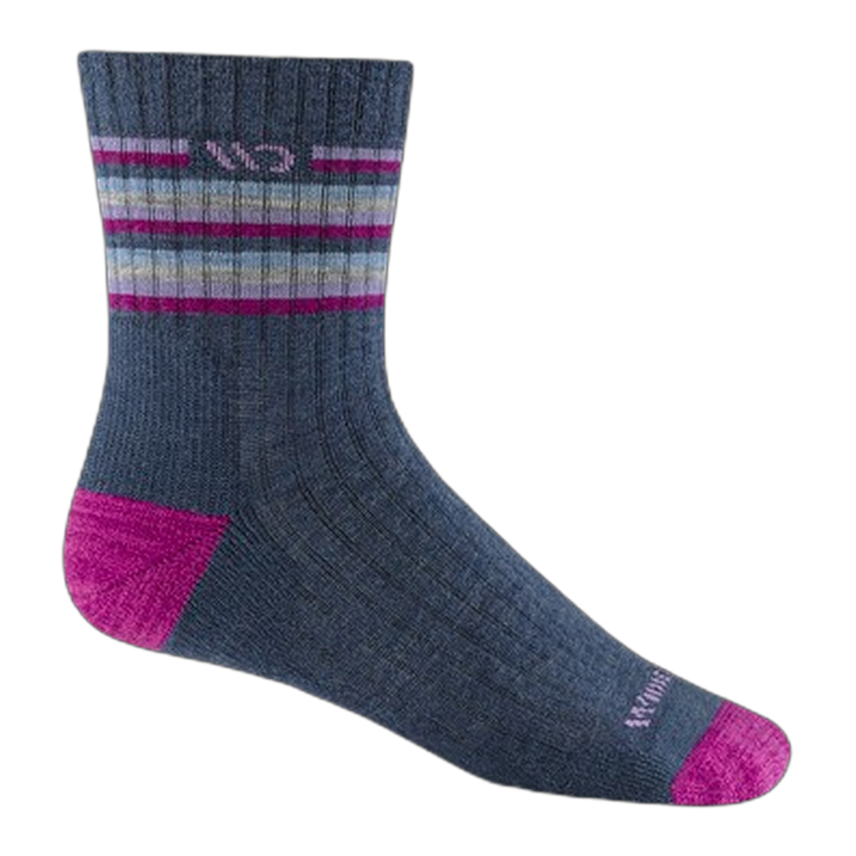 Women's Multi Stripe Cushioned Micro Crew Socks