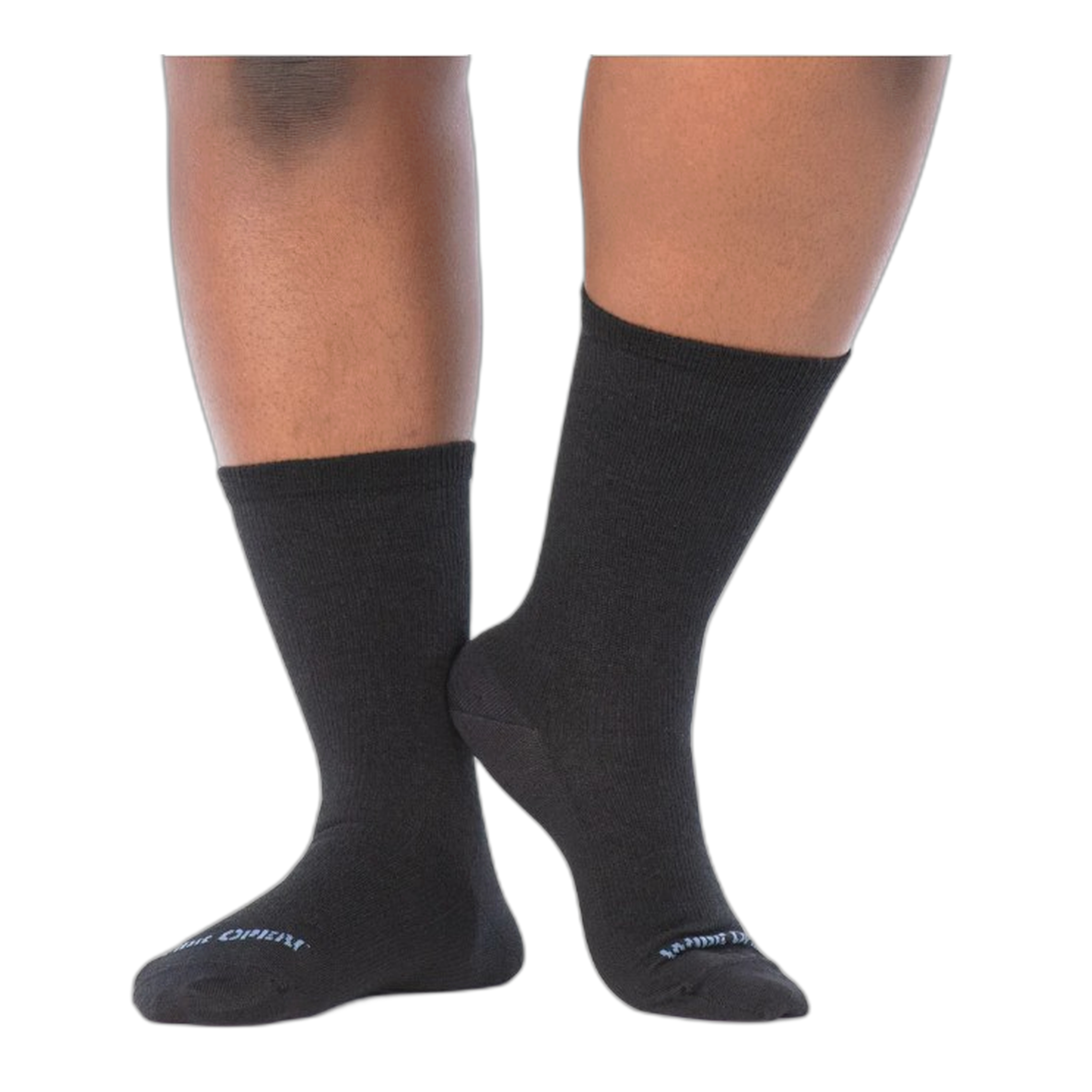 Wide Open - Women's Solid Basic Lightweight Crew Socks - Black / S