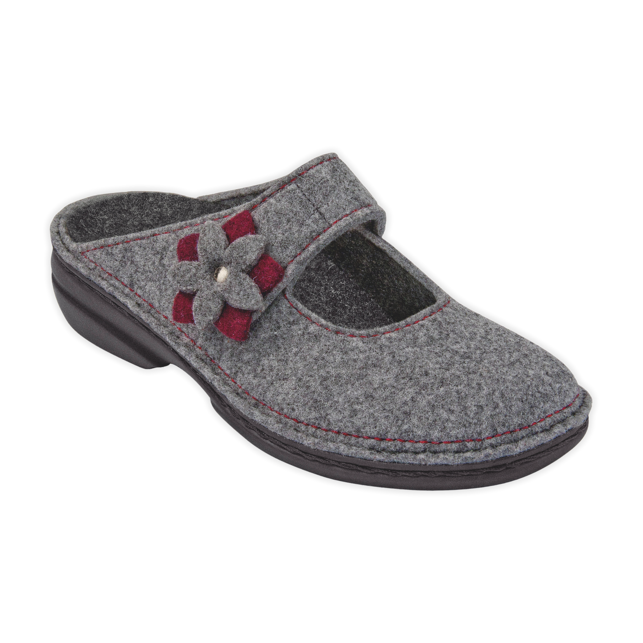Finn Comfort - Arlberg - Lightgrey/Cassis Wollfilz / M / 36