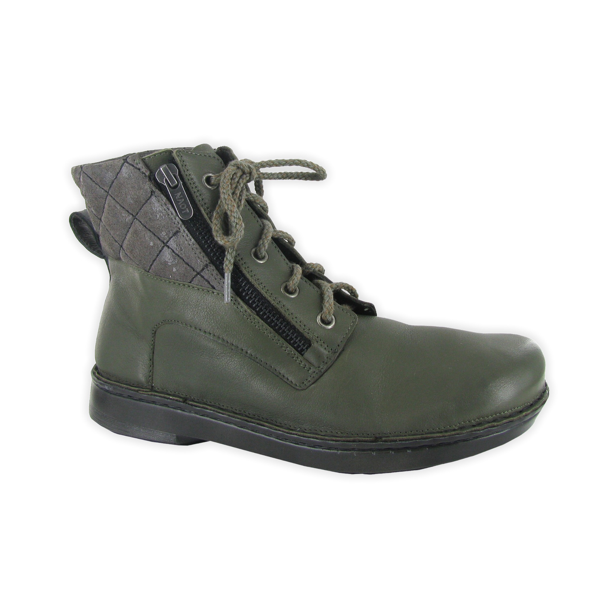 Naot - Castera - Sft Grn Lthr/Gry Mrbl/Jet Blk / M / 36
