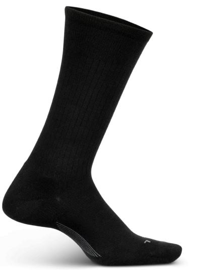 Feetures - Men's Classic Rib Cushion Crew - Black / M