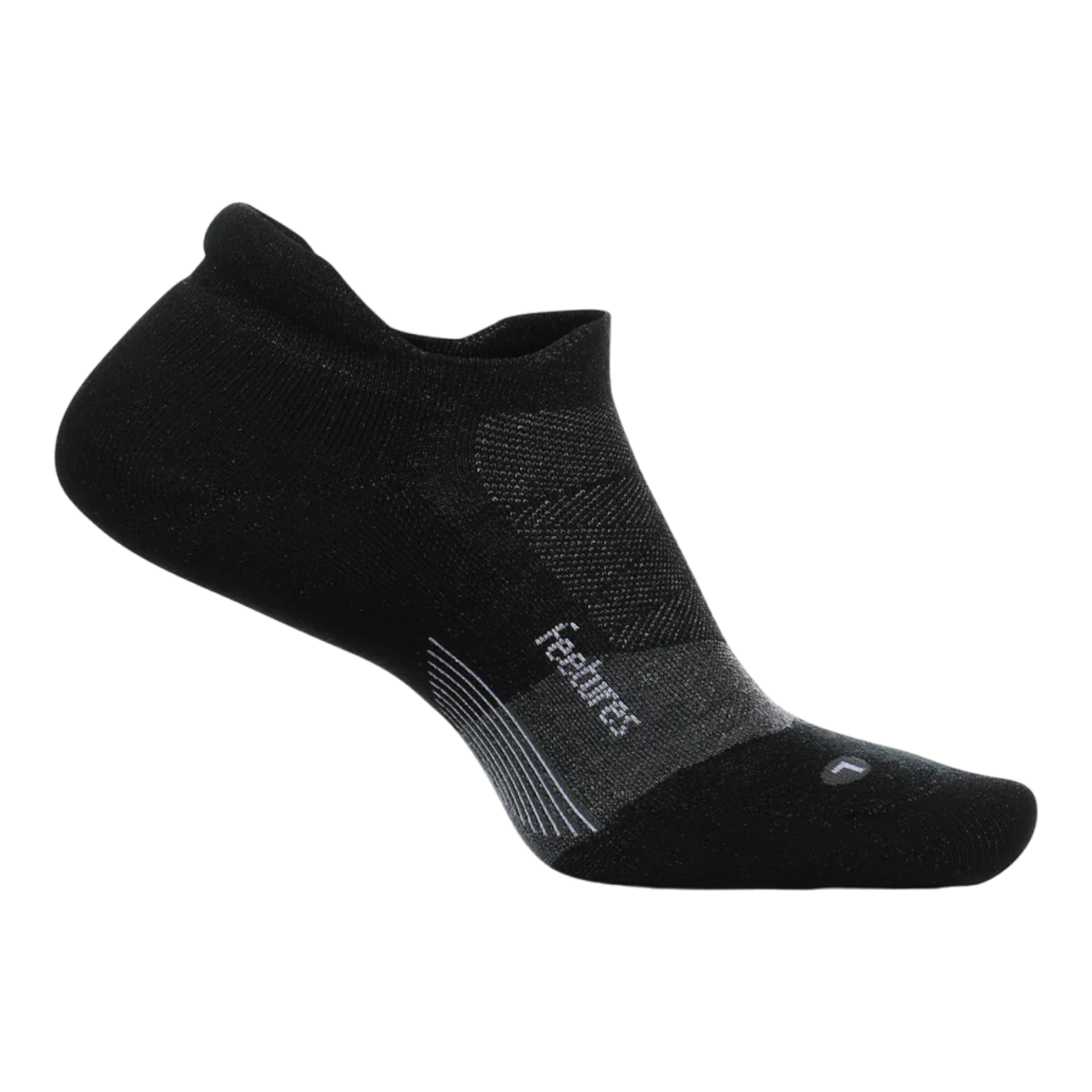Feetures - Merino 10 Ultra Light No Show Tab - Charcoal / S