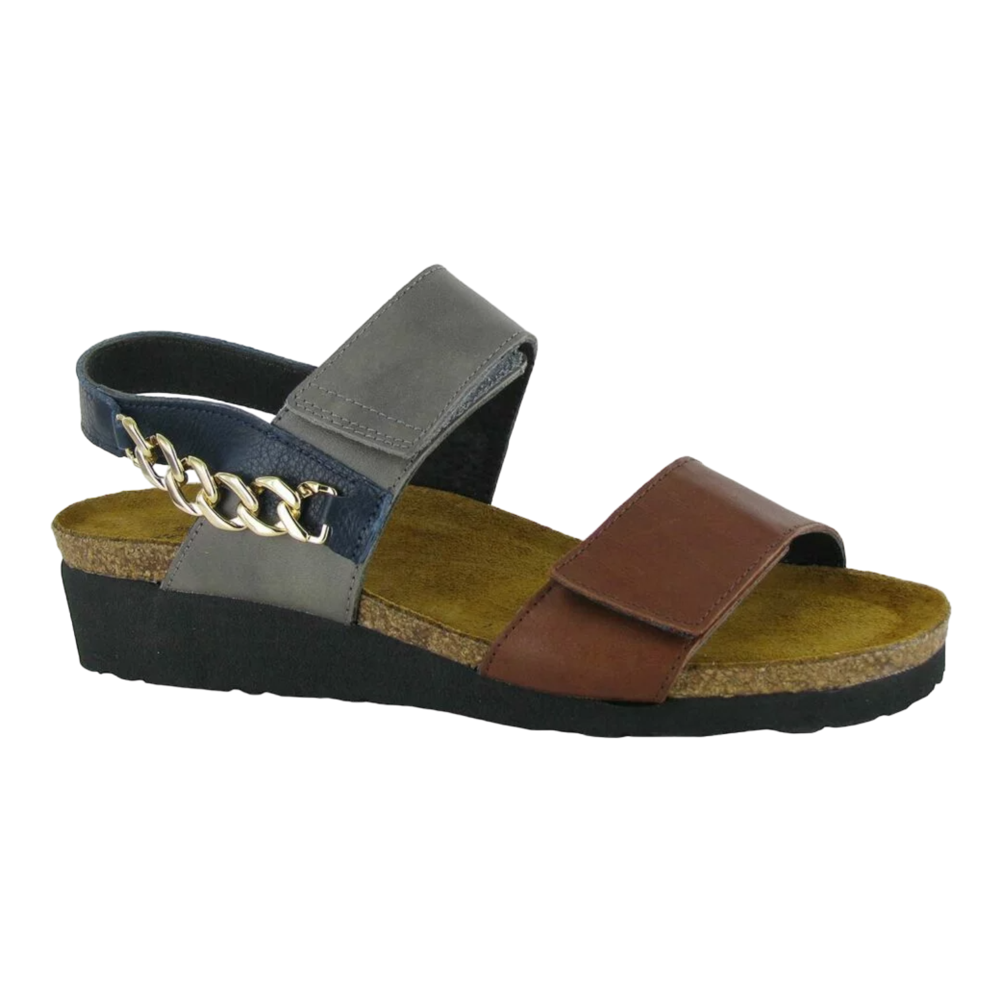 Naot - Eliana - Chestnut/Foggy Gray/Ink Leather Combination / M / 36