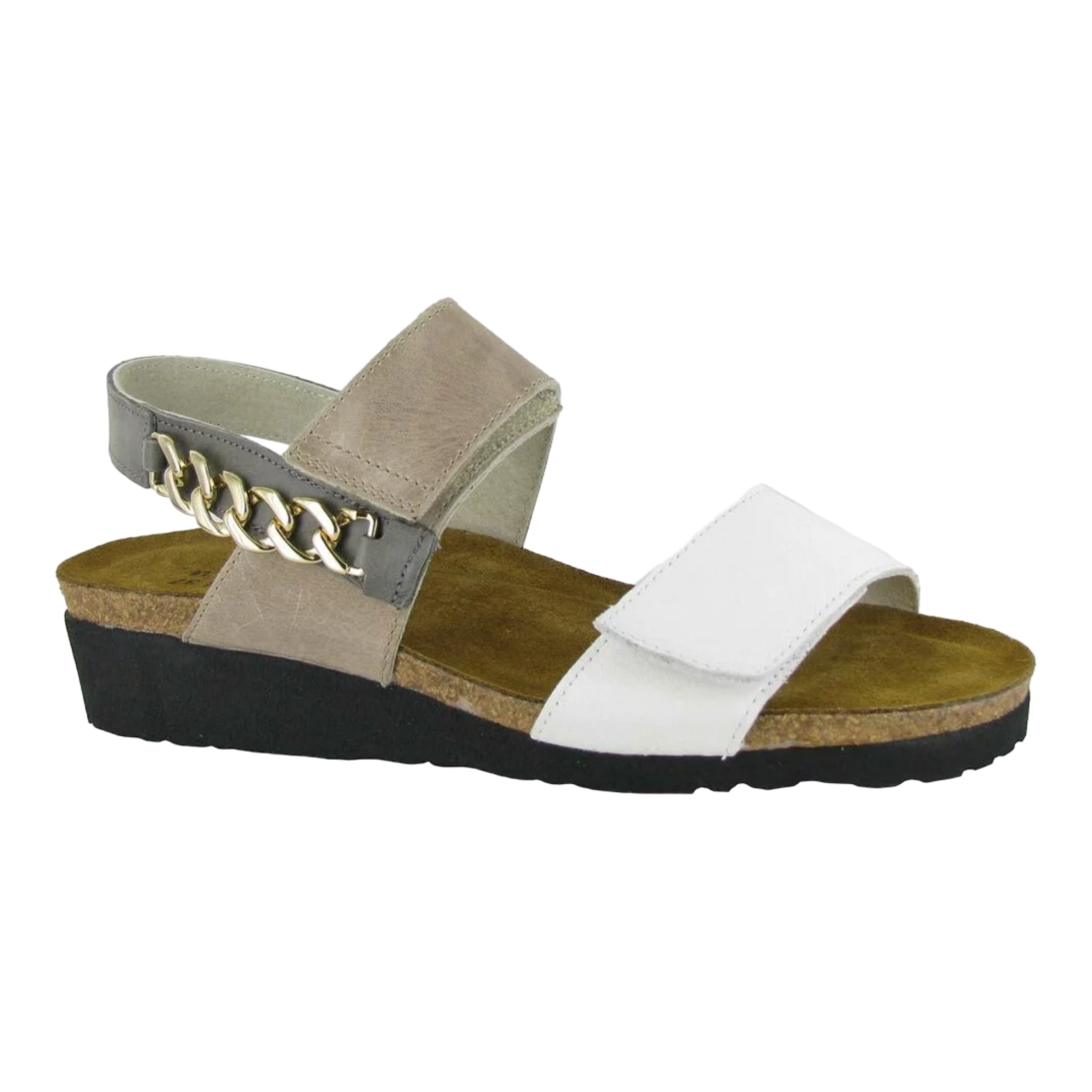 Naot - Eliana - White/Khaki Beige/Foggy Gray Combination / M / 36