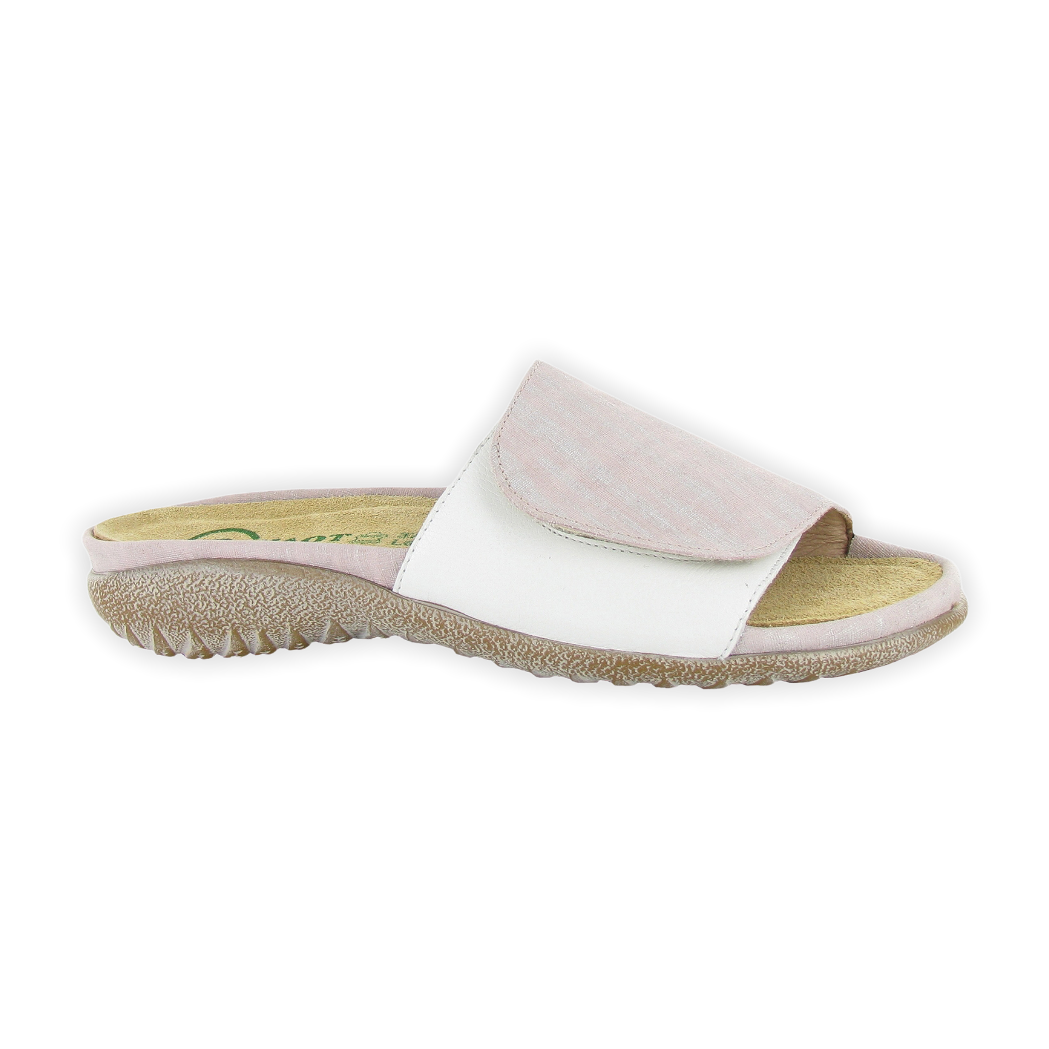 Naot - Ipo - Soft White Leather/ Pink Linen / M / 35