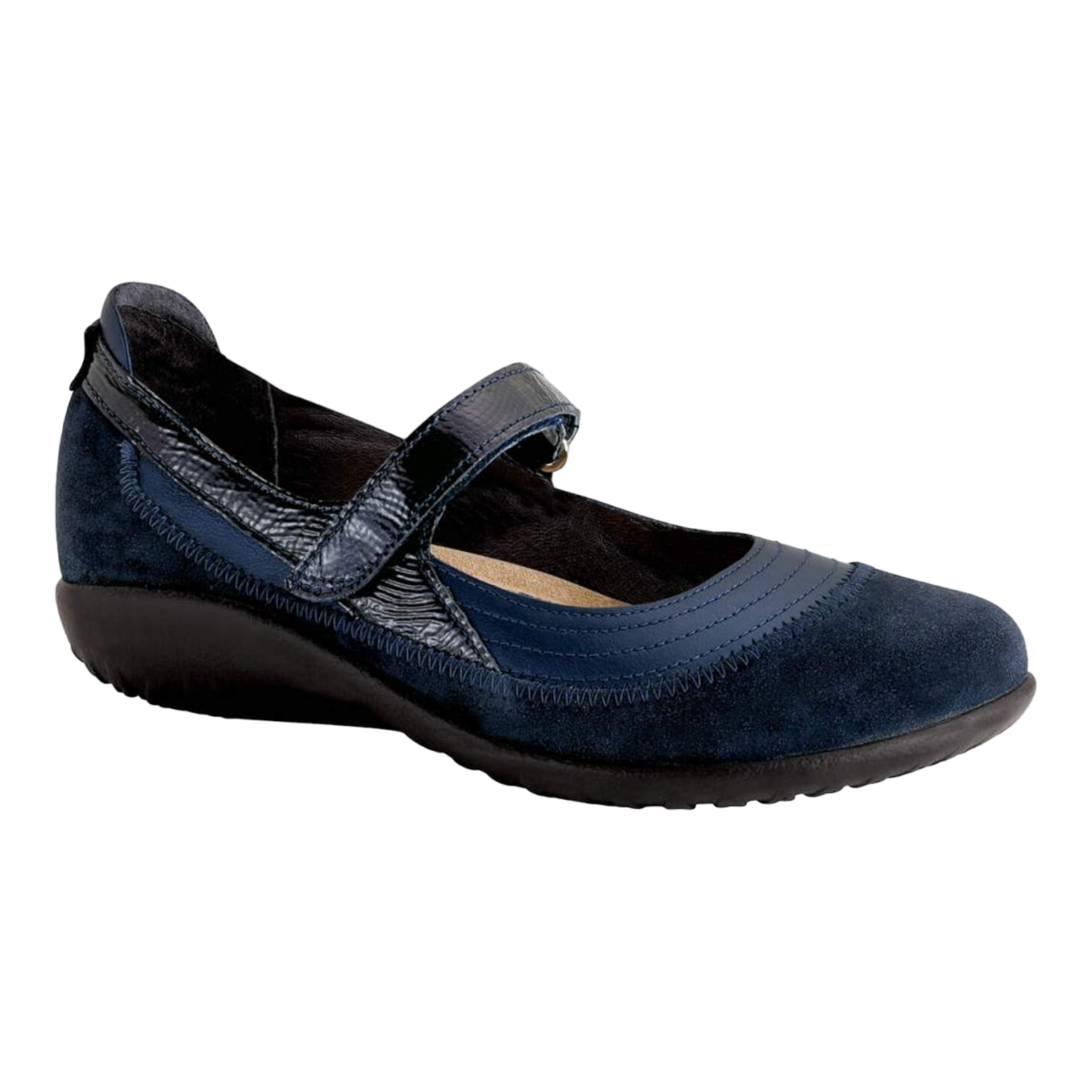 Naot - Kirei Wide - Midnight Blue Suede/Polar Sea Leather/Soft Ink / W / 35