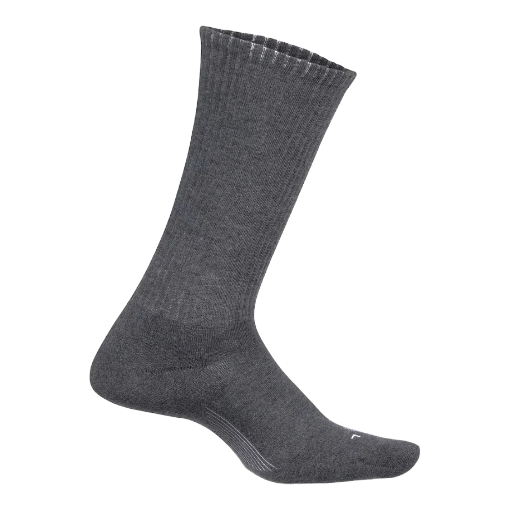 Feetures - Everyday Men's Max Cushion Crew Casual Rib - Gray / XL