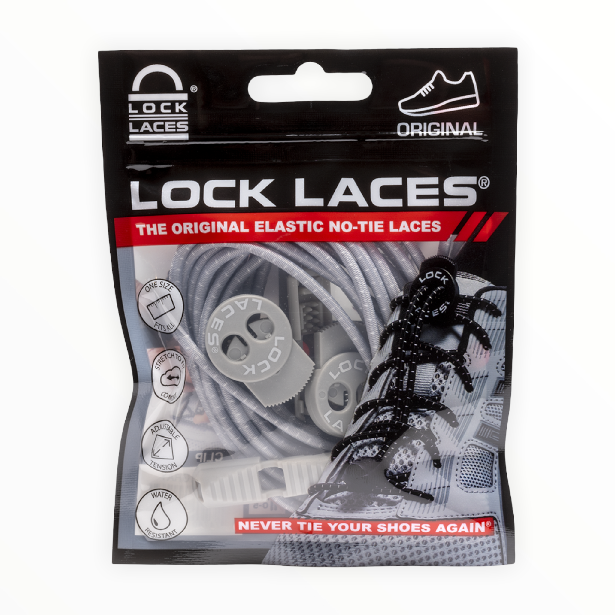 Lock Laces - Original Lock Laces® - COOL GRAY / ONE SIZE