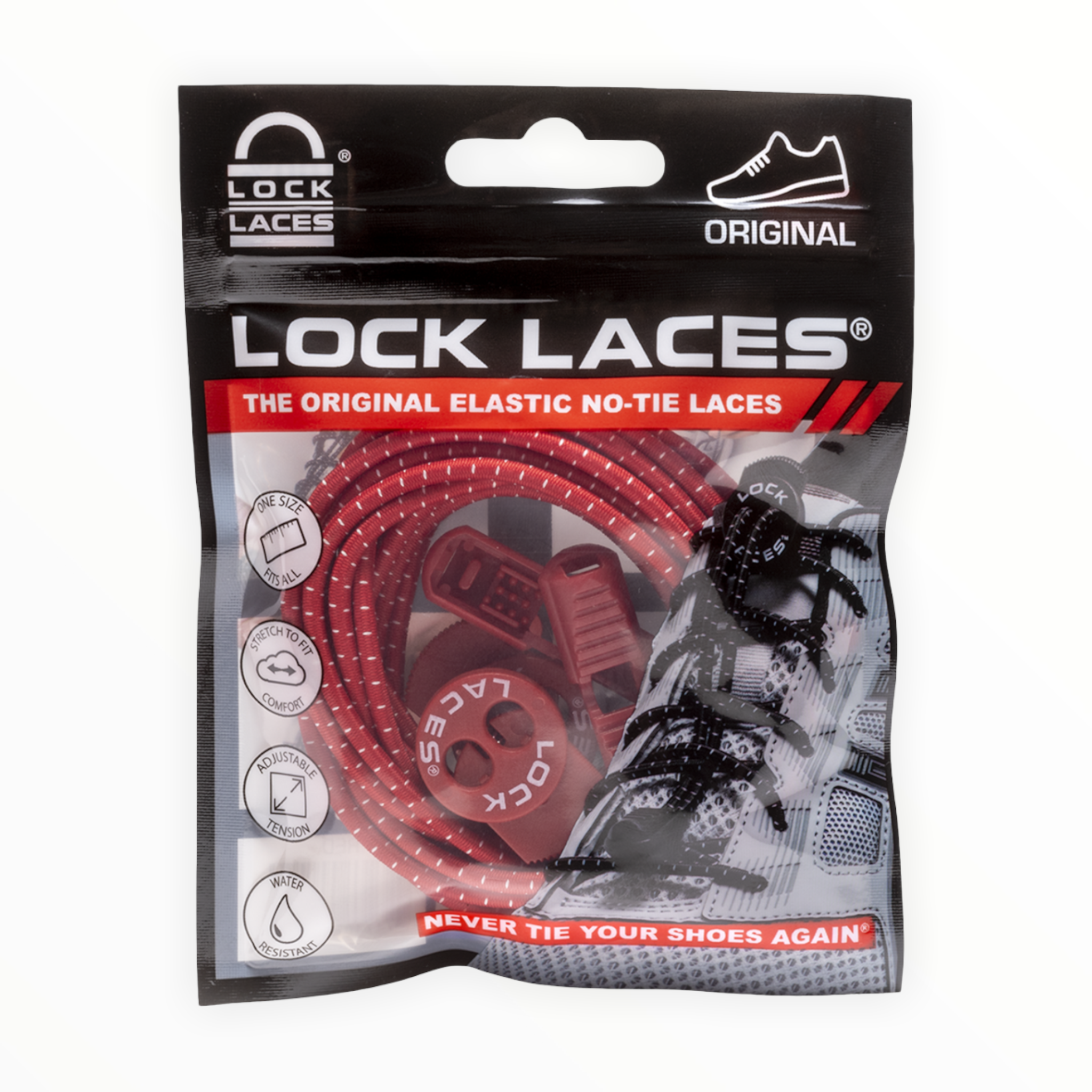 Lock Laces - Original Lock Laces® - RED / ONE SIZE