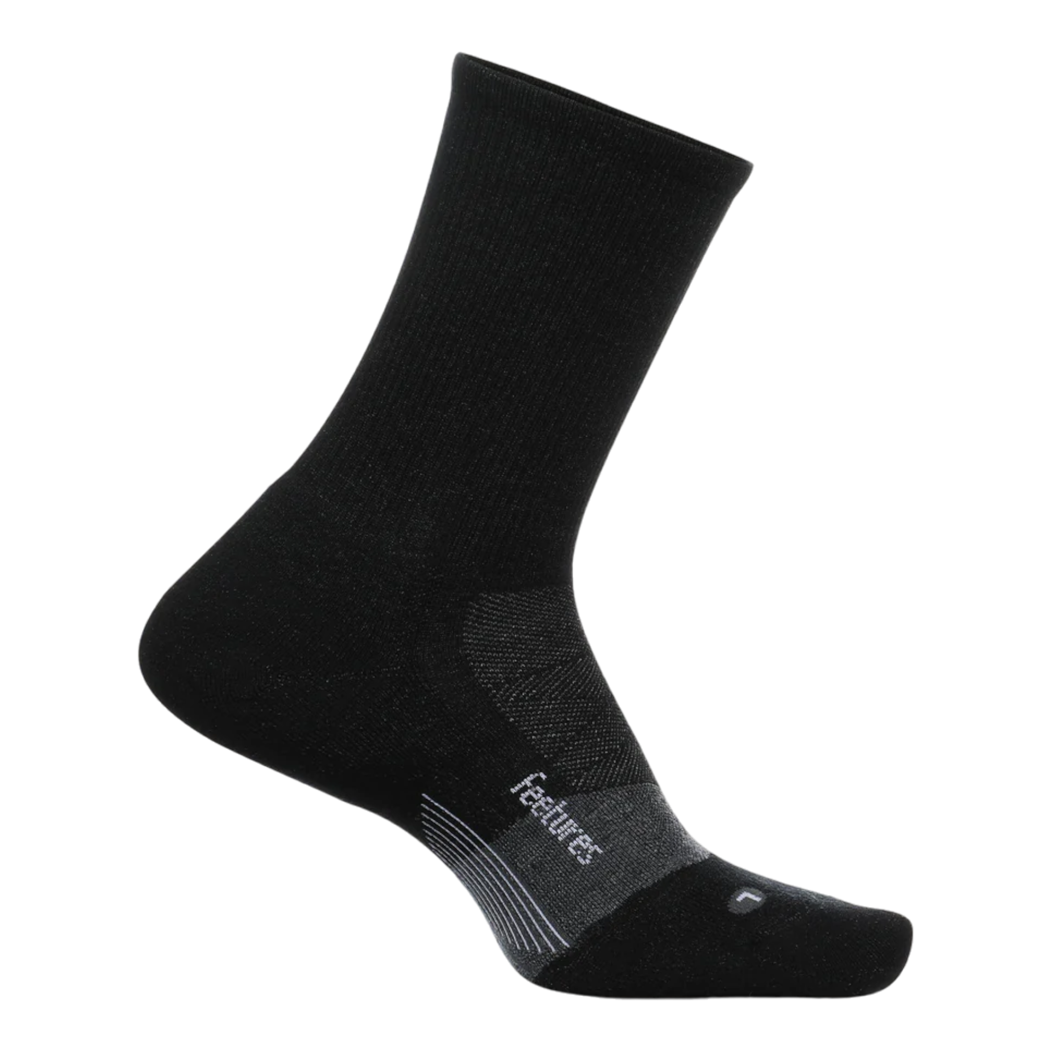 Feetures - Merino 10 Max Cushion Mini Crew - Charcoal / S