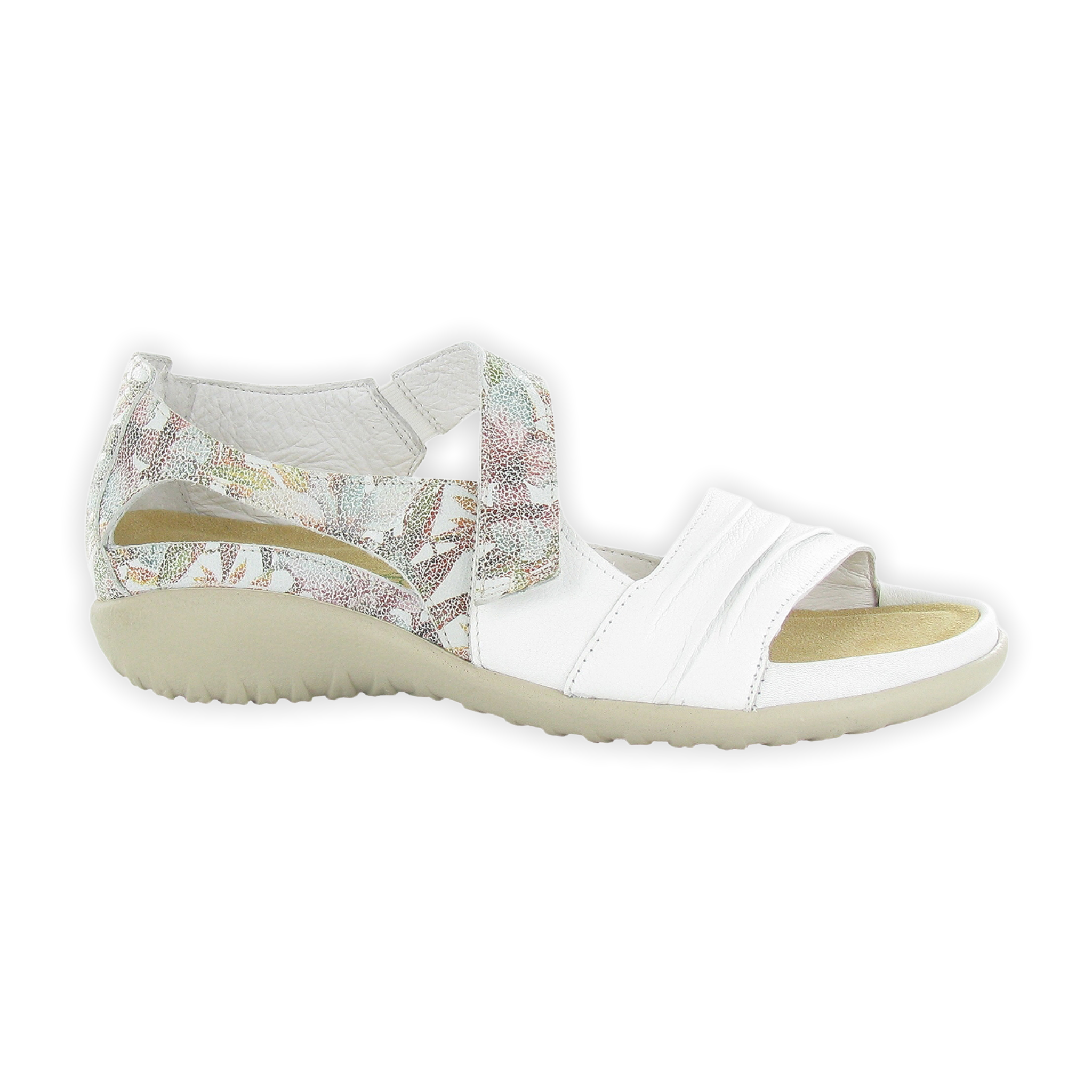 Naot - Papaki - Soft White/Floral Leather / M / 35