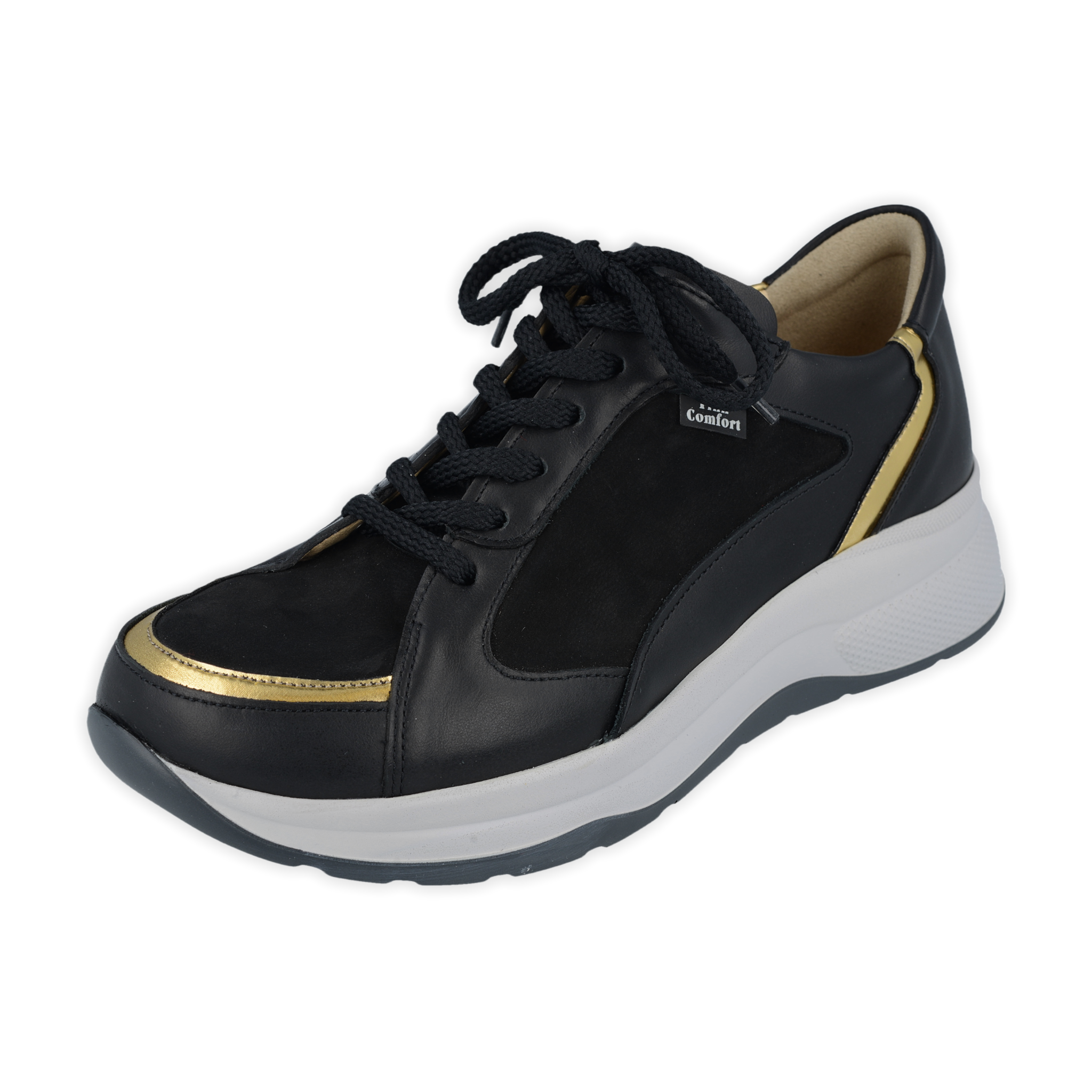 Finn Comfort - Piccadilly - Schwarz/Oro/Schwarz Nappaseda/Linola/Nubuk FW21 / M / M5.5/W7.5
