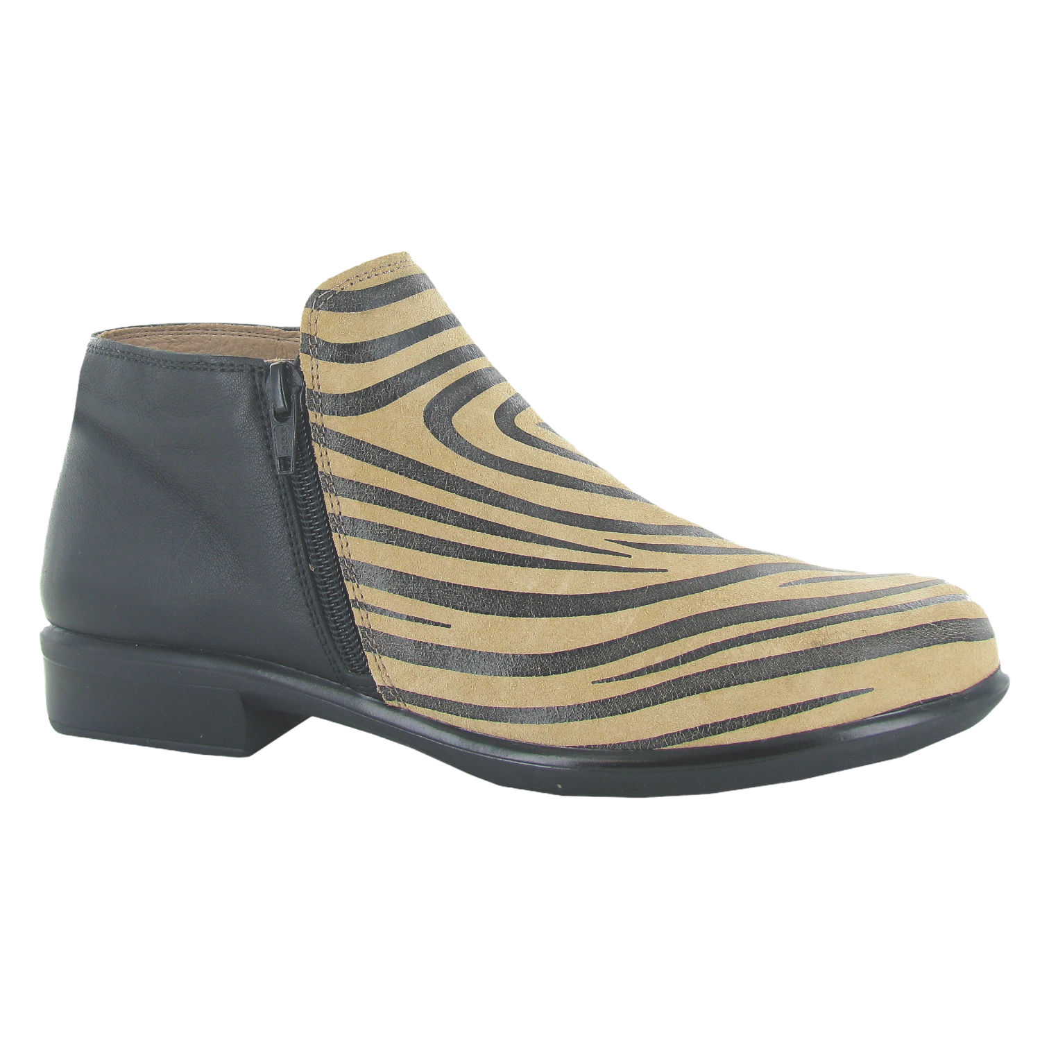 Naot - Helm - Tan Zebra Lthr/Sft Blk Lthr / M / 35