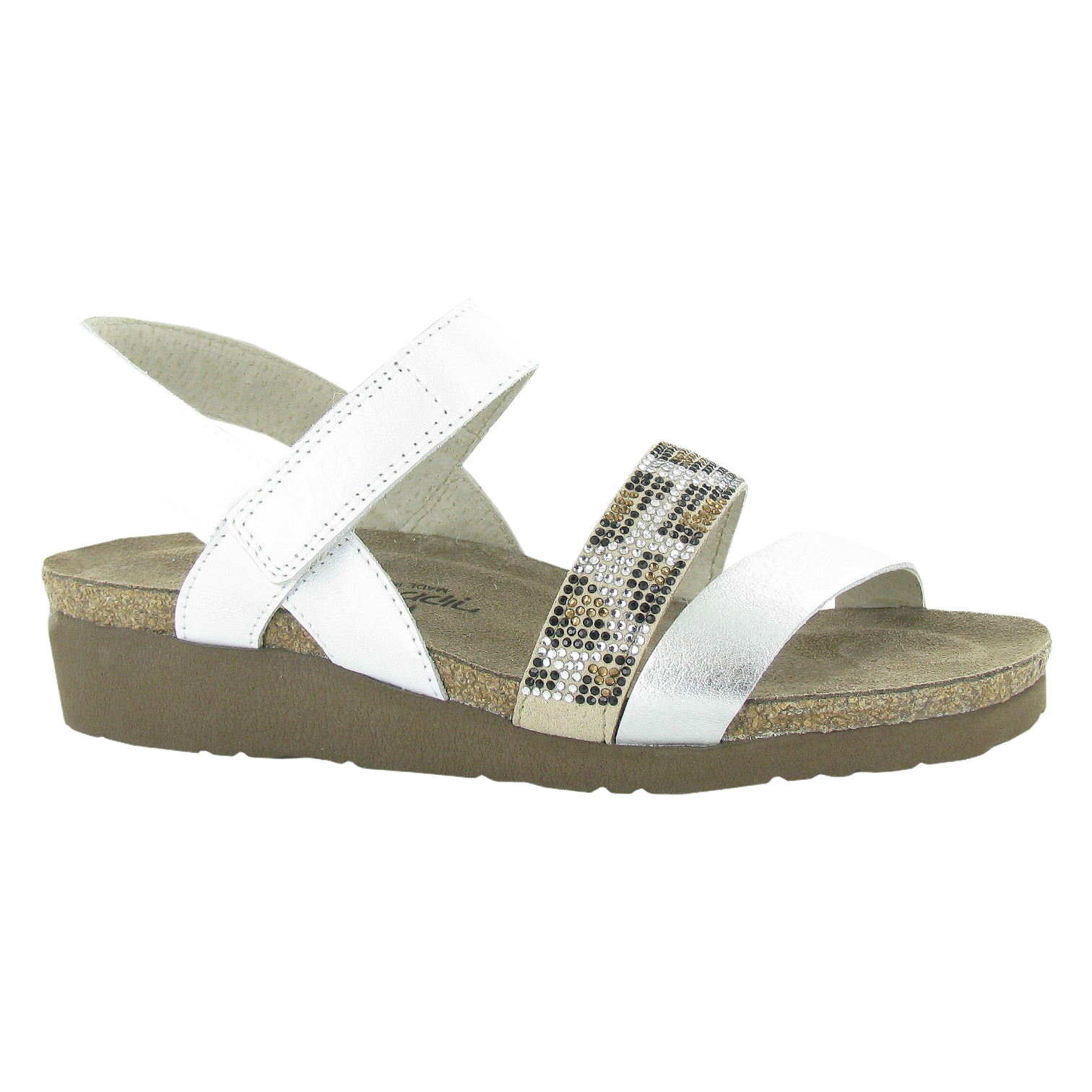 Naot - Krista - Whtprl/Sf Slv Lt/Bge Cheet Riv / M / 38